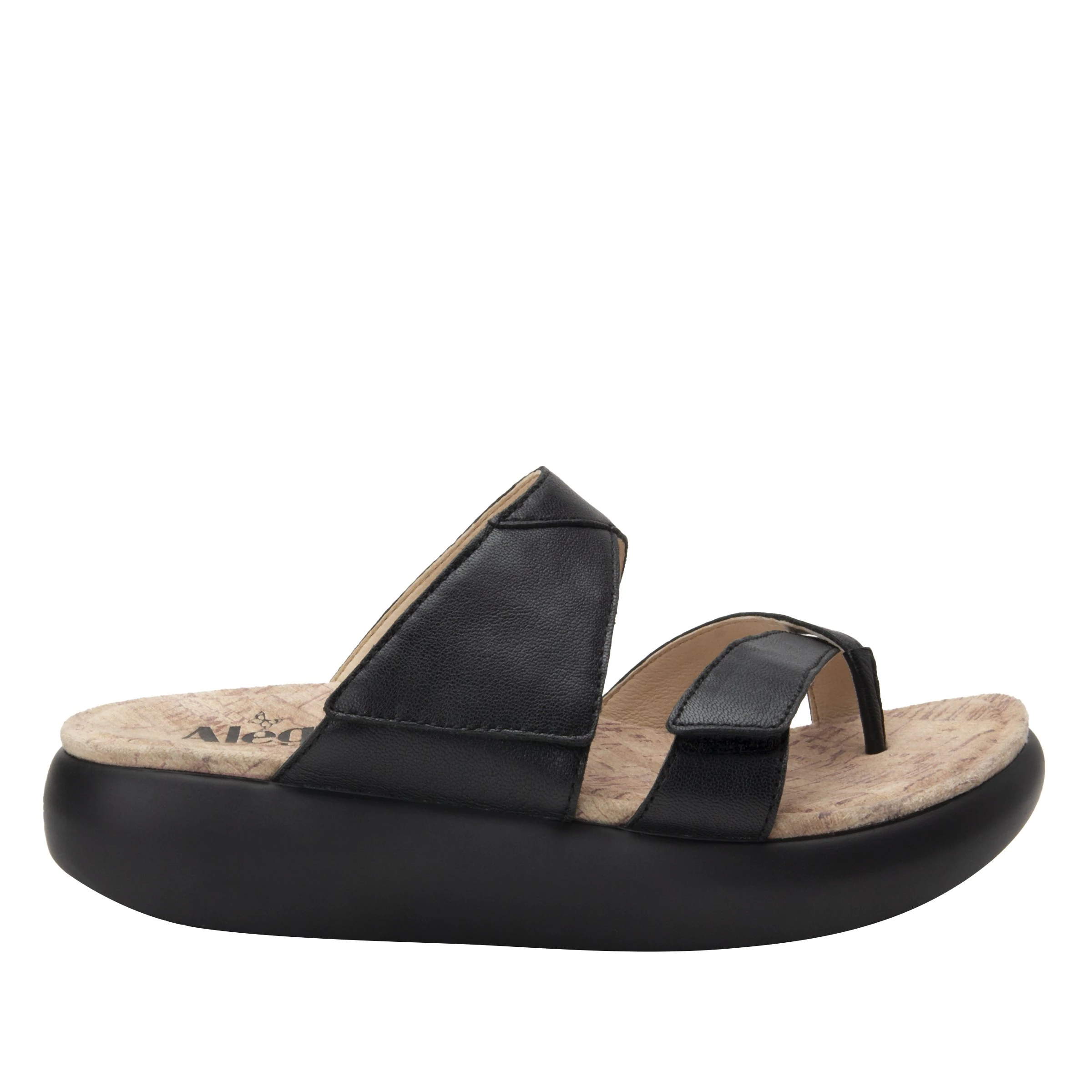 Alegria Womens Bailee Sandal-Black Leather