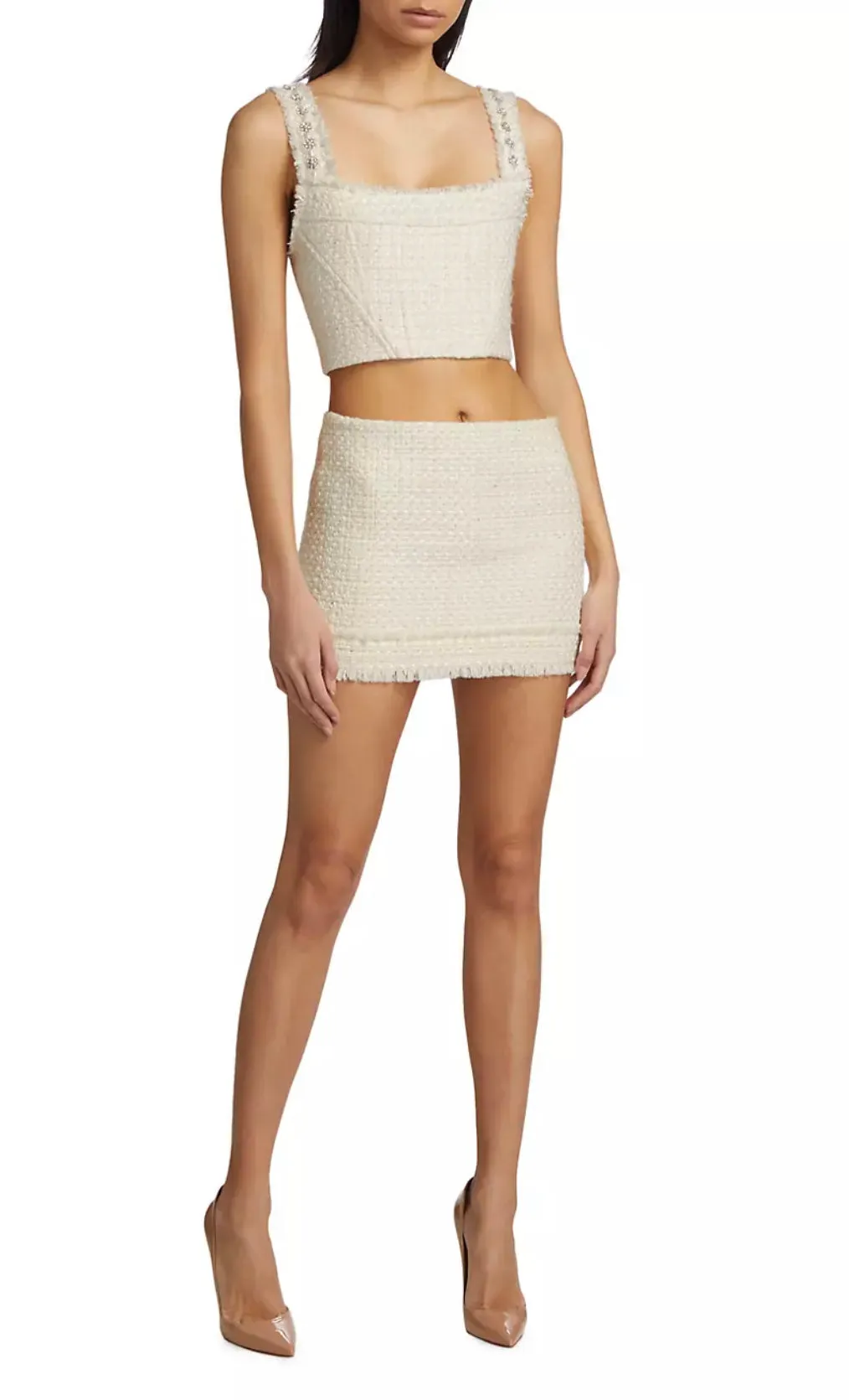 Alice + Olivia - Ecenia Mini Skirt - Off White