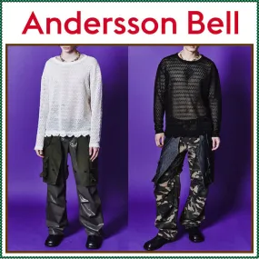 ANDERSSON BELL  |Unisex Street Style Long Sleeves Plain Logo Sweaters