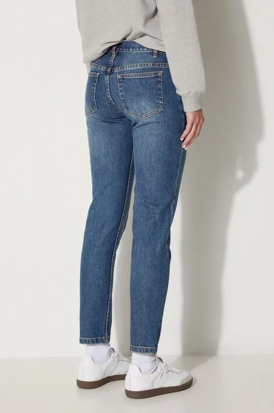 A.P.C. jeans Jean Etroit Court women's blue color