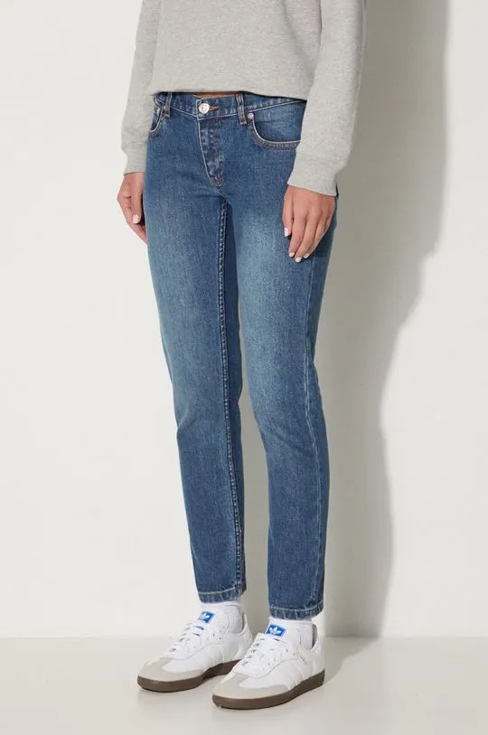 A.P.C. jeans Jean Etroit Court women's blue color