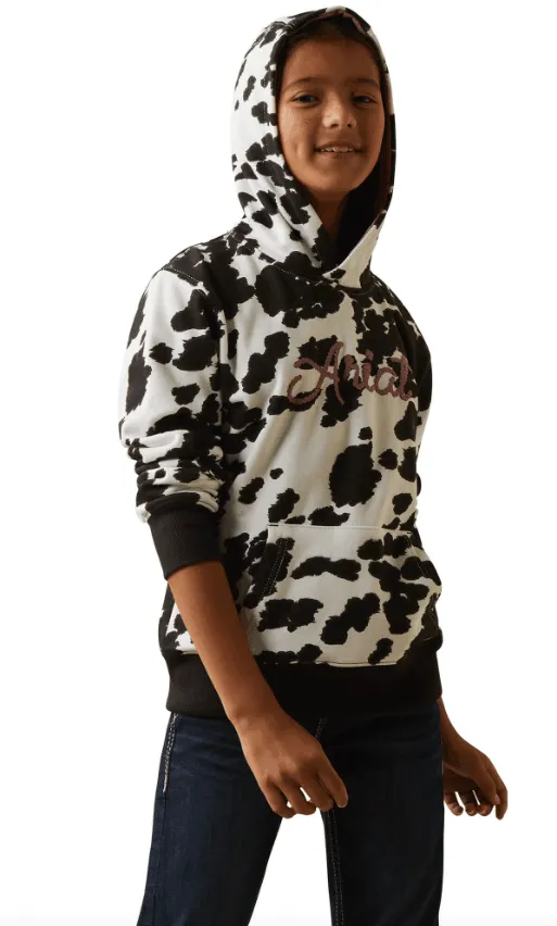 Ariat Girl's REAL Holstein Hoodie 10043813