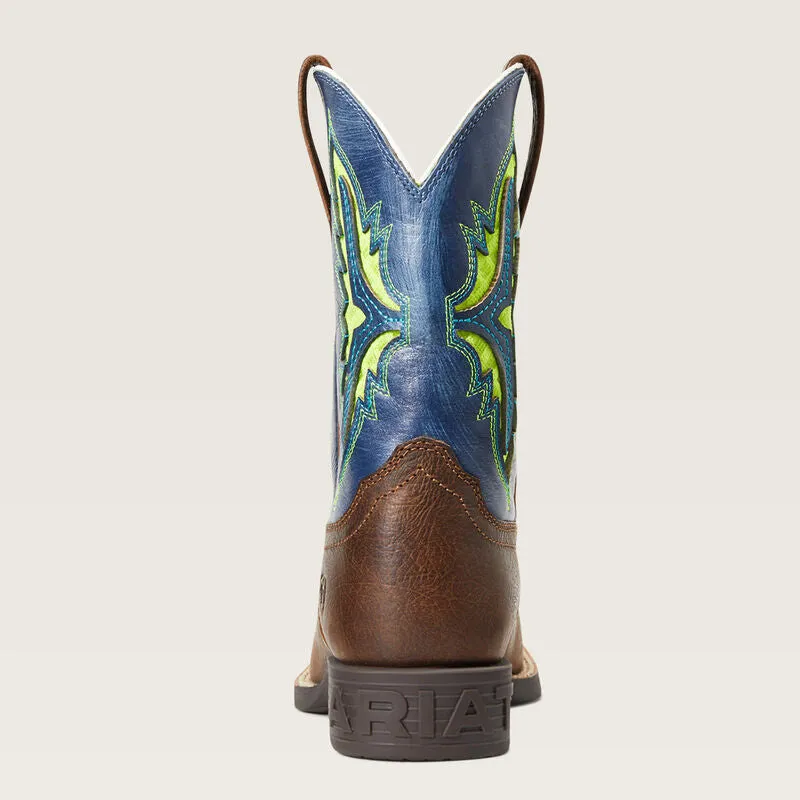 Ariat Kid's 8 Koel VentTEX Western Boot - Rowdy Dust/Indigo 10040259