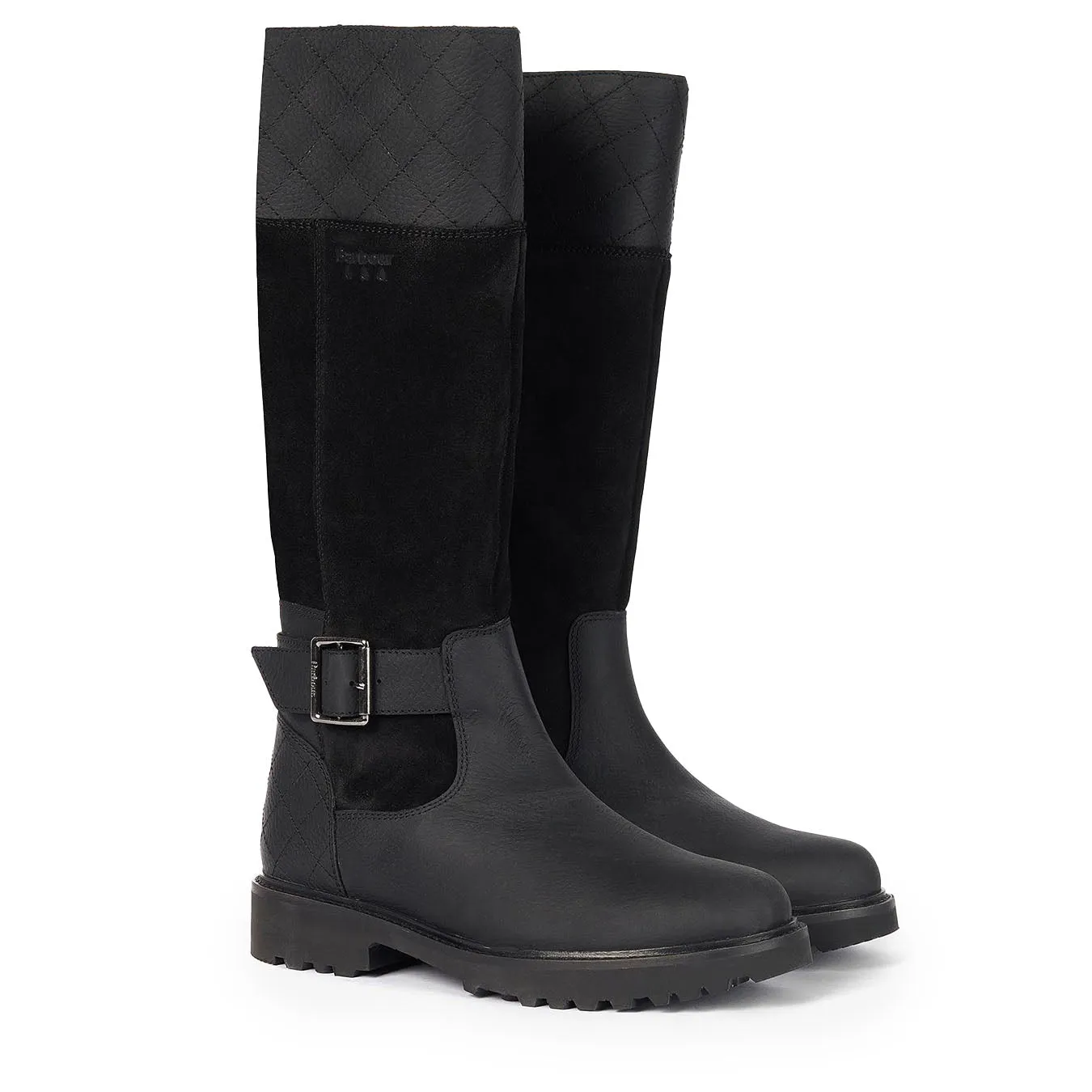 Barbour Womens Fareham Knee-High Boots Black