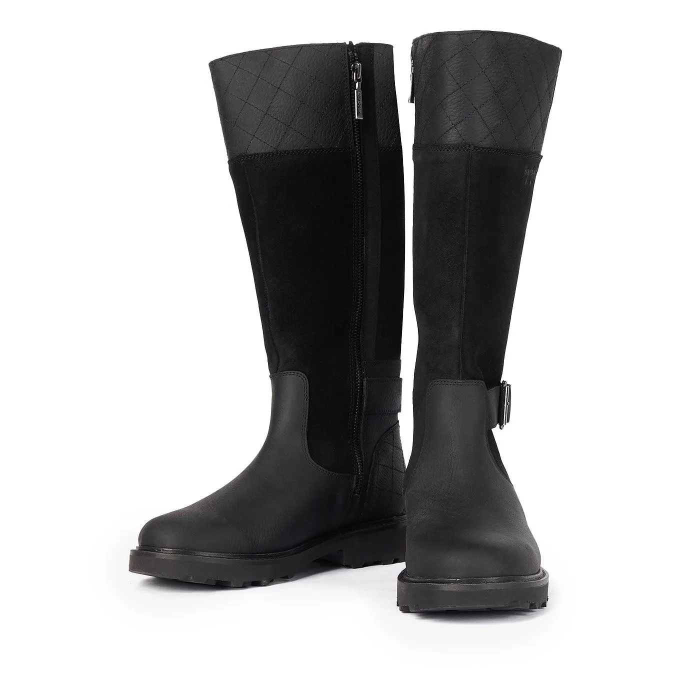 Barbour Womens Fareham Knee-High Boots Black