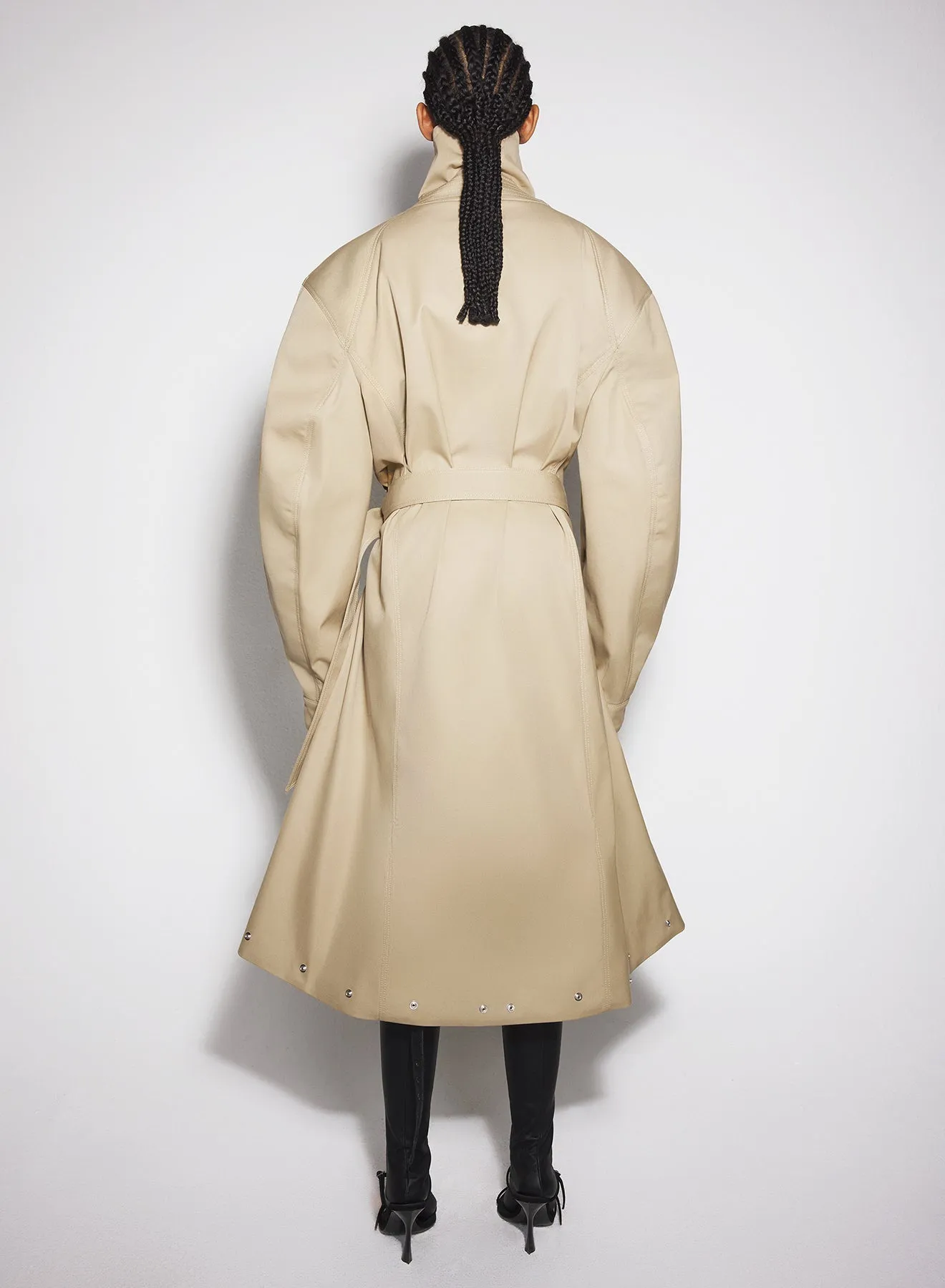 beige belted trenchcoat