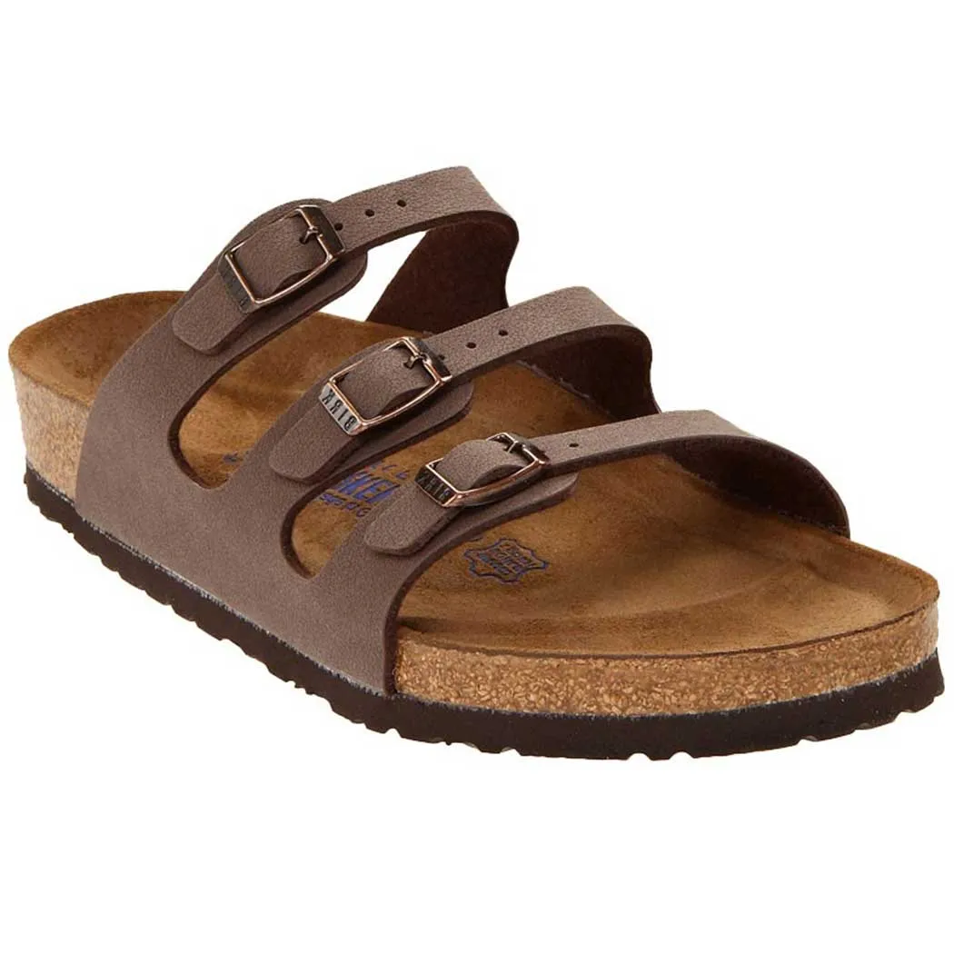 Birkenstock Florida Sandal Soft Footbed Mocha Birkibuc (Women's)