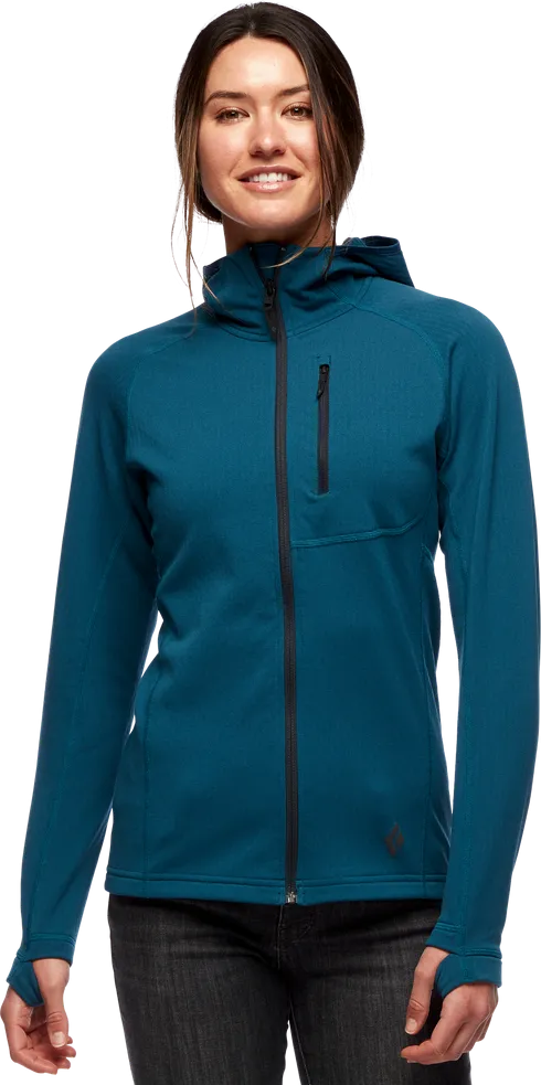 Black Diamond Women's Coefficient Fleece Hoody Azurite | Buy Black Diamond Women's Coefficient Fleece Hoody Azurite he