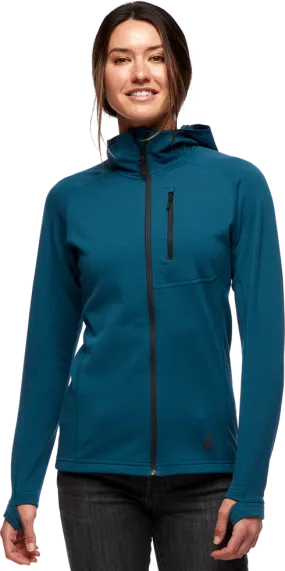 Black Diamond Women's Coefficient Fleece Hoody Azurite | Buy Black Diamond Women's Coefficient Fleece Hoody Azurite he