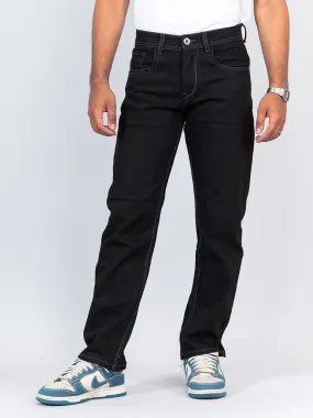 Black Straight Fit Denim Jeans