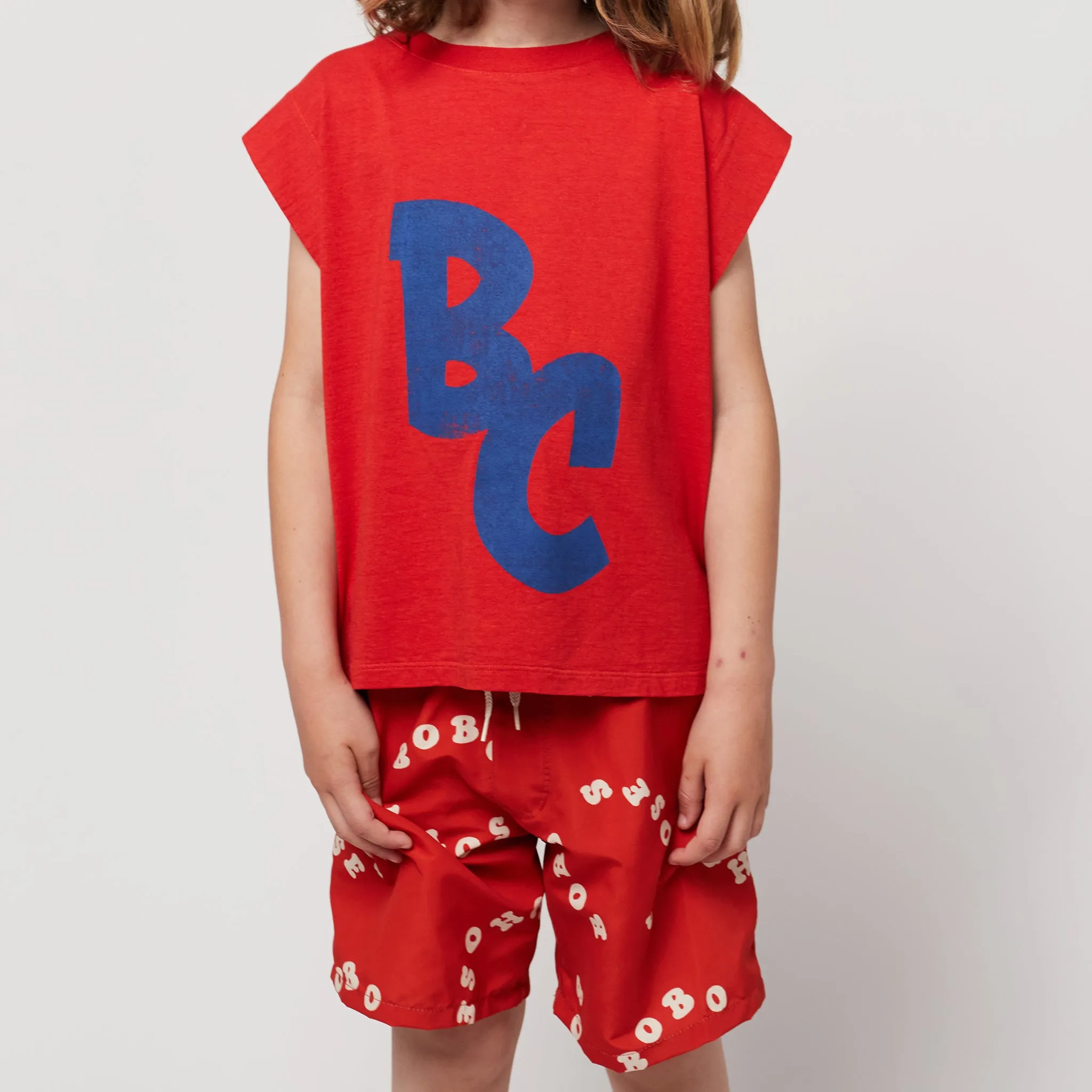 Bobo Choses Child Circle Logo All Over Swim Shorts Red