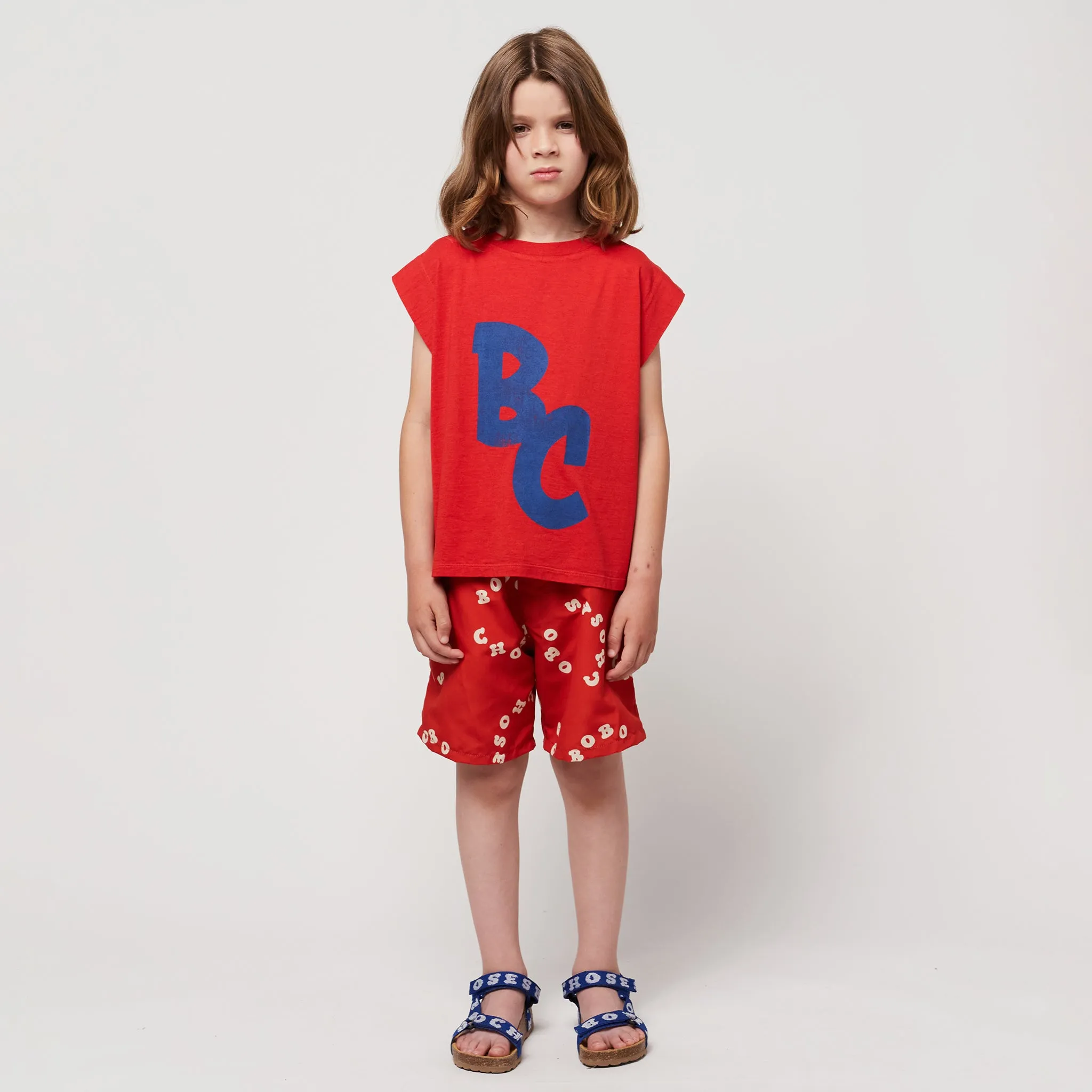 Bobo Choses Child Circle Logo All Over Swim Shorts Red