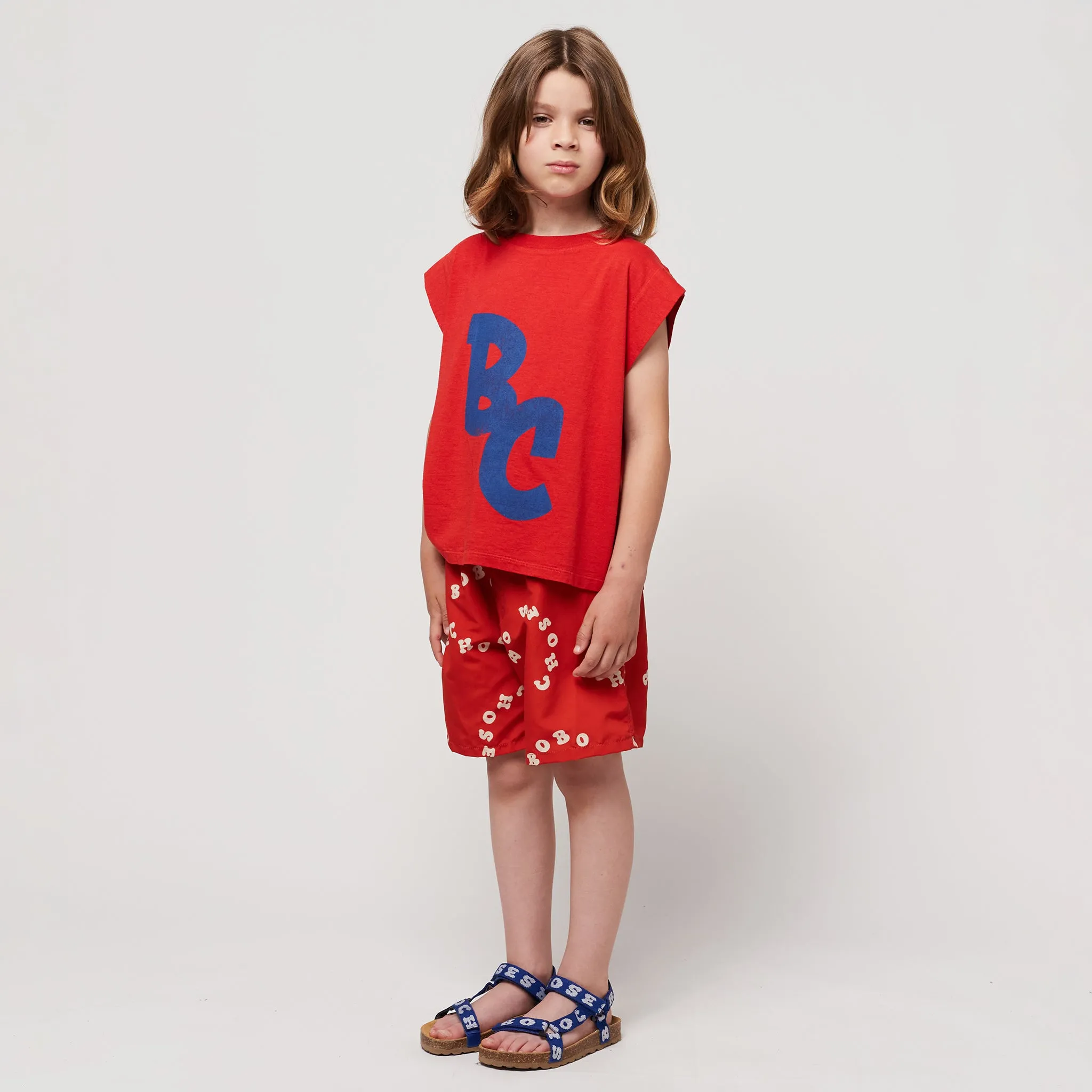 Bobo Choses Child Circle Logo All Over Swim Shorts Red