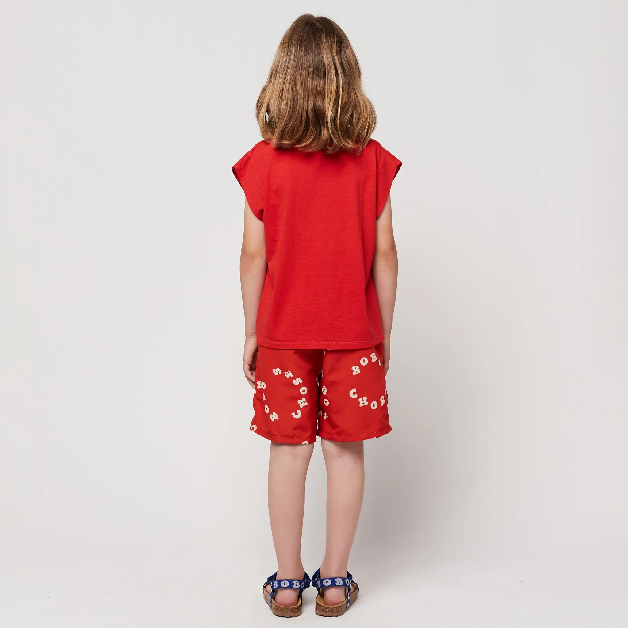 Bobo Choses Child Circle Logo All Over Swim Shorts Red