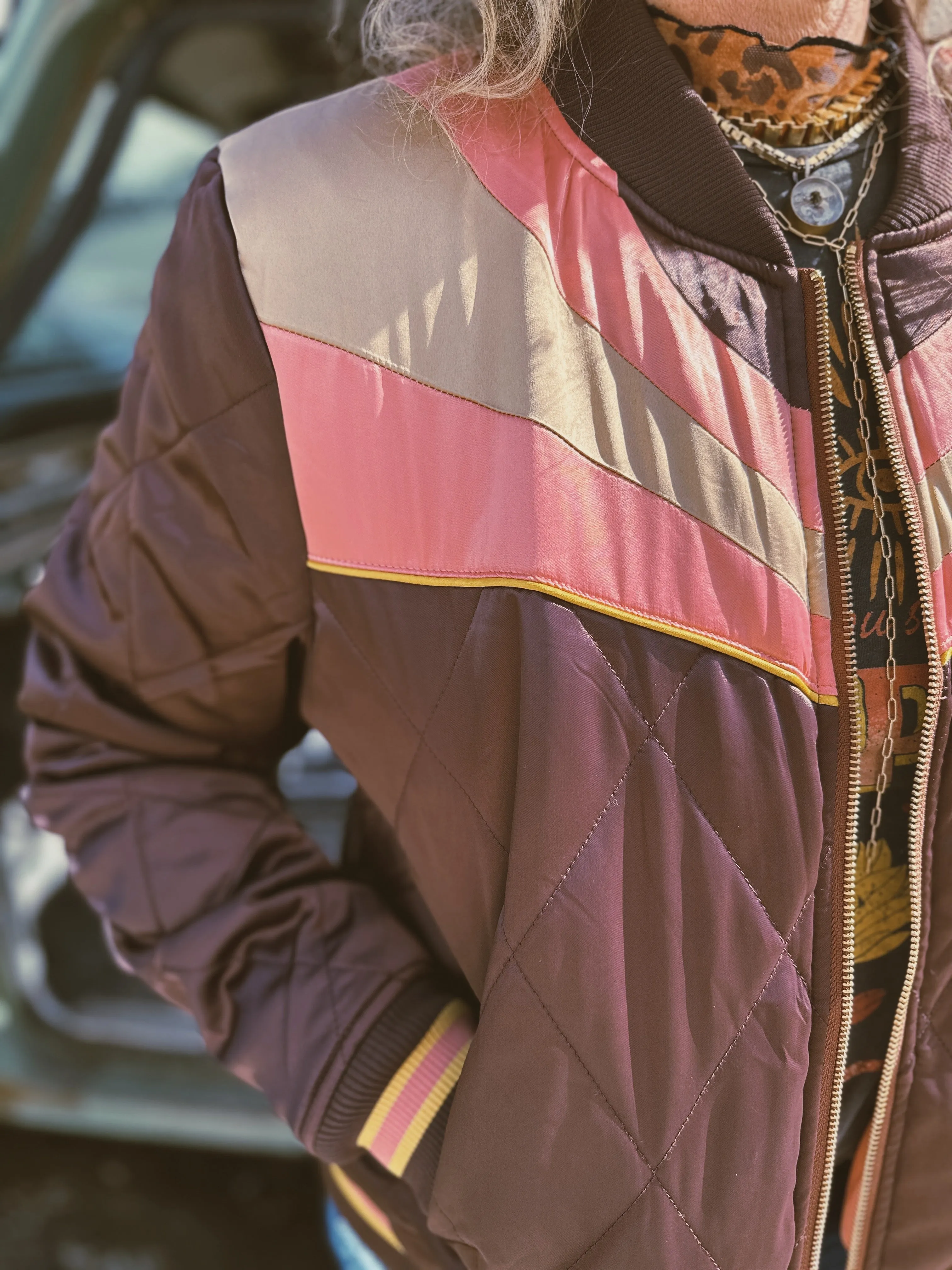 Brown Sugar Rising Sun Bomber Jacket