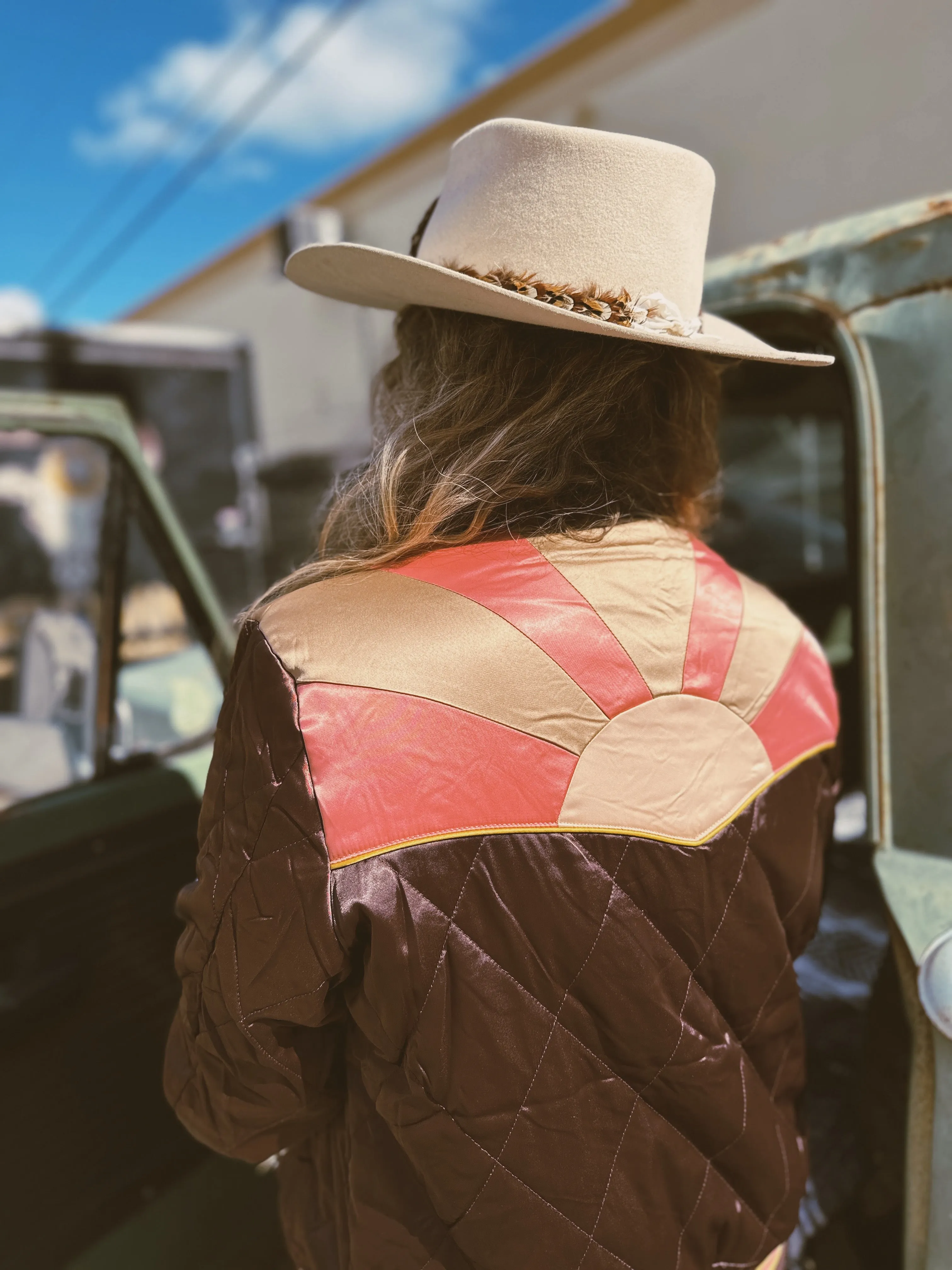 Brown Sugar Rising Sun Bomber Jacket