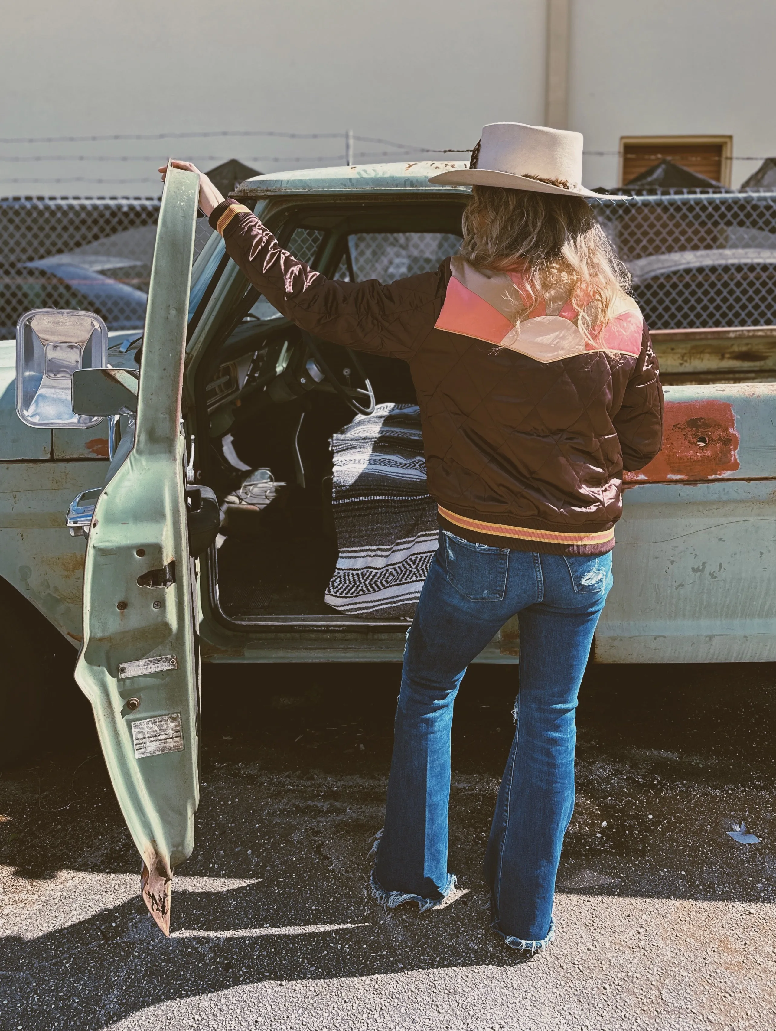 Brown Sugar Rising Sun Bomber Jacket