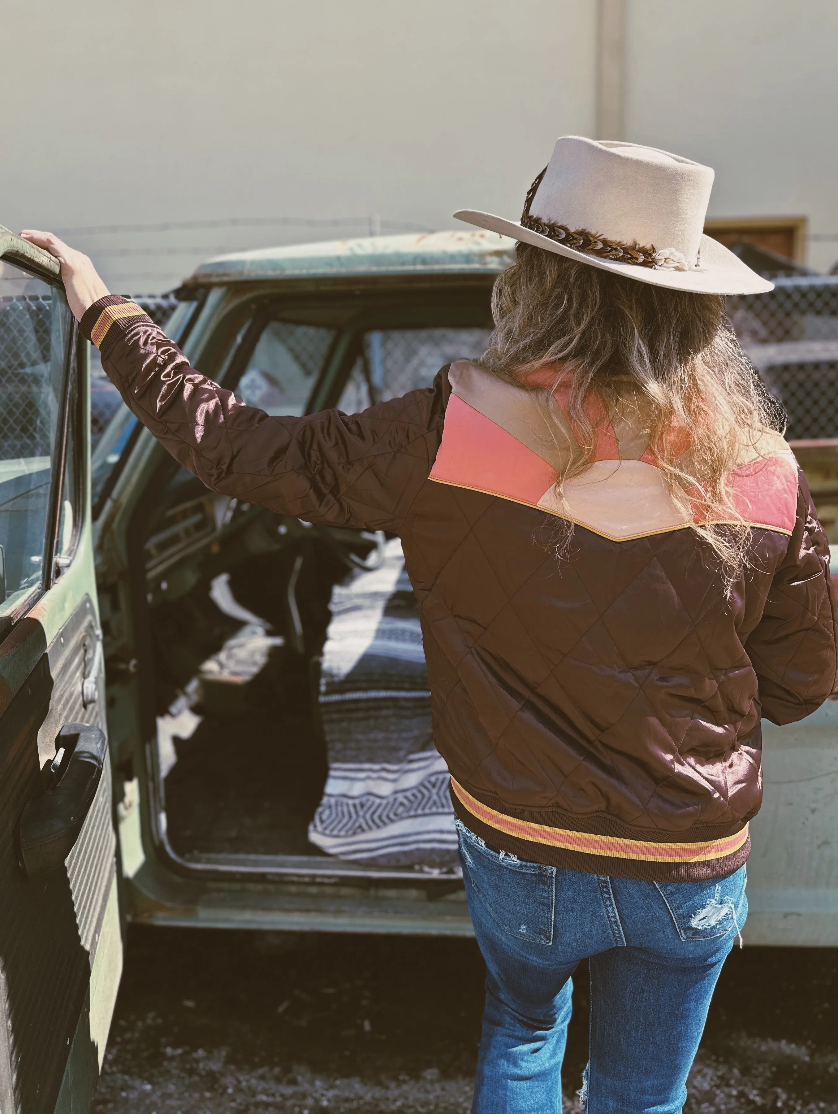 Brown Sugar Rising Sun Bomber Jacket