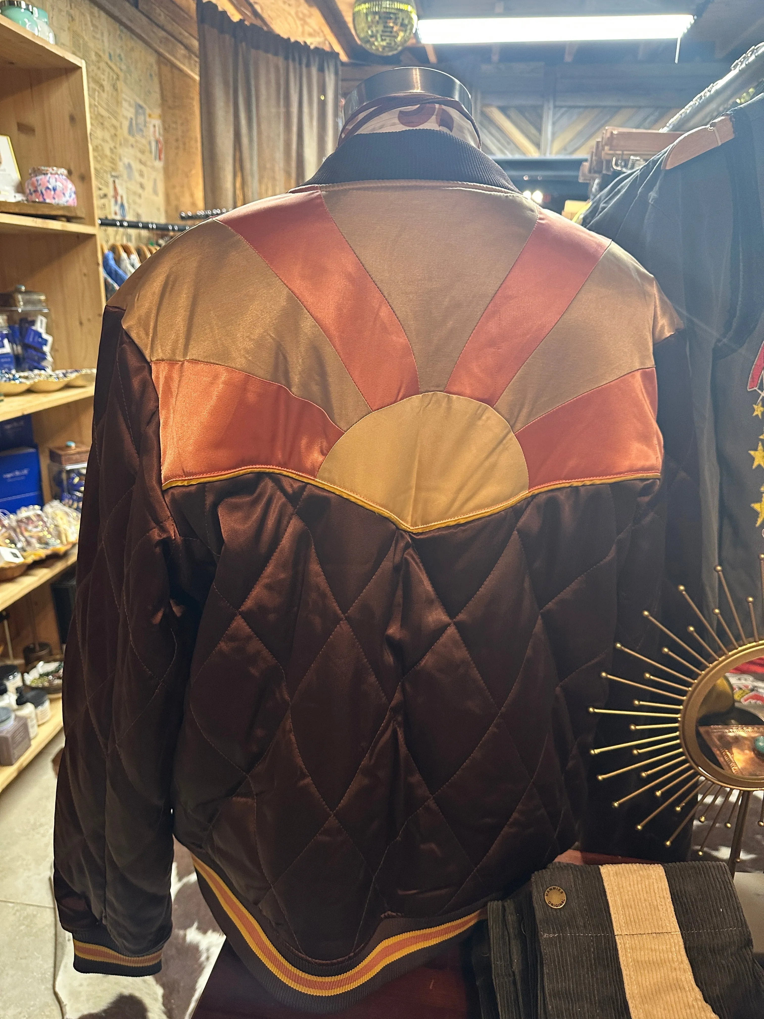 Brown Sugar Rising Sun Bomber Jacket