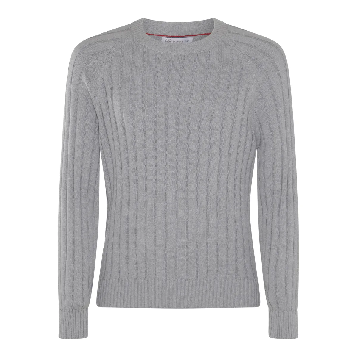 BRUNELLO CUCINELLI  |Crew Neck Stripes Wool Street Style Long Sleeves Logo