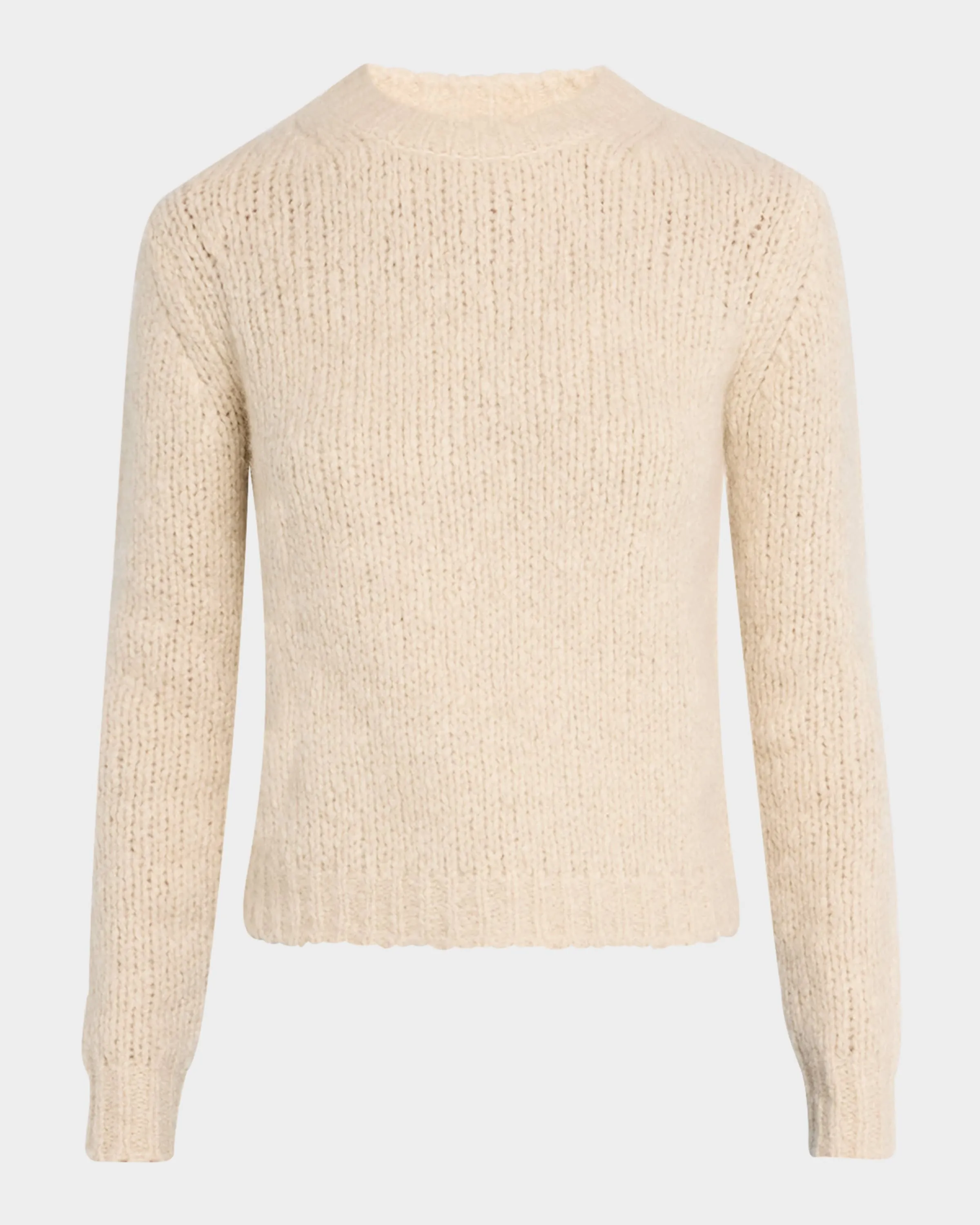 Cashmere-Silk Boucle Crop Sweater