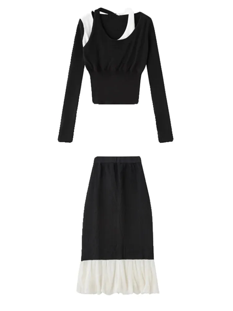 Chambrey Cutout Skirt