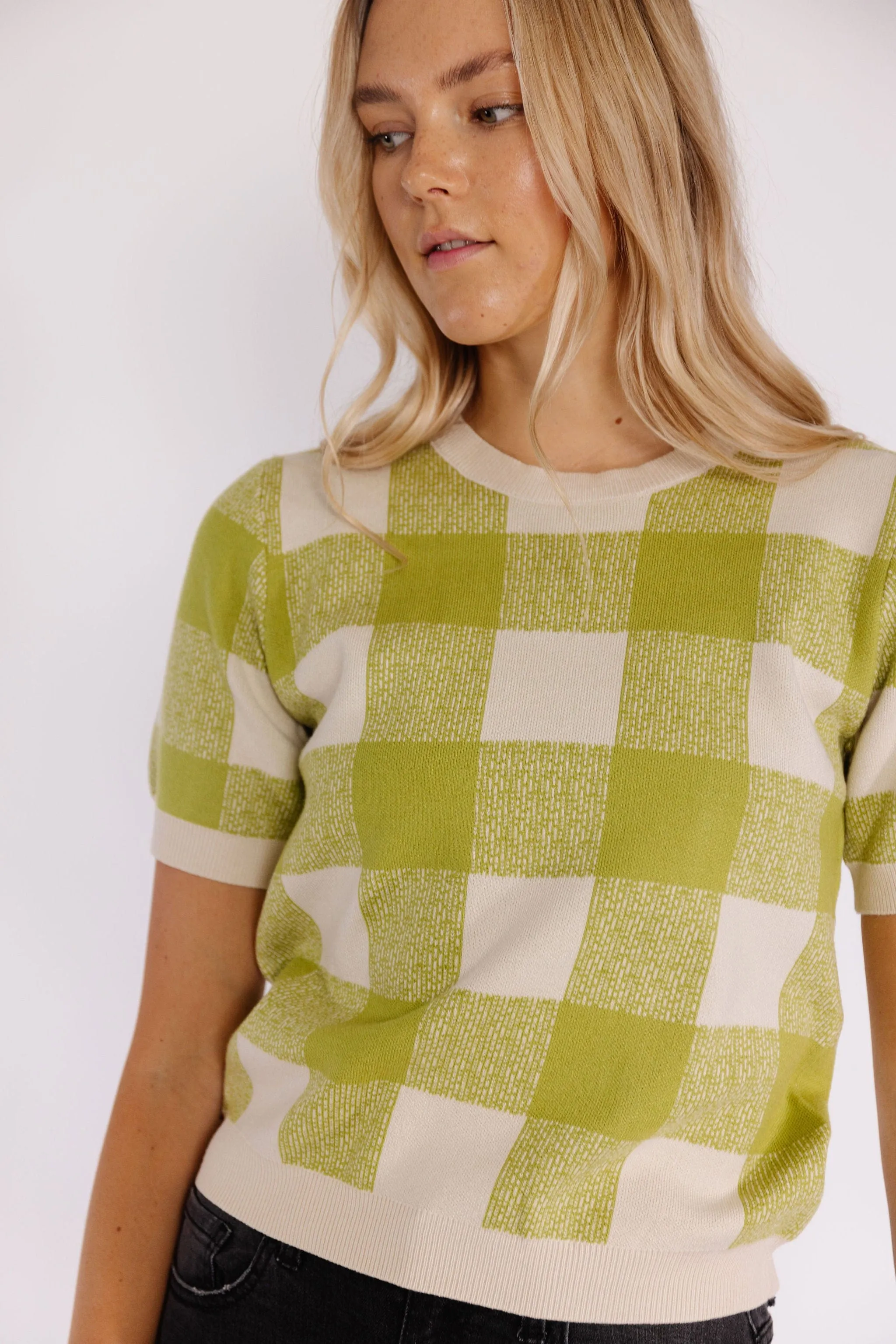 Charlbury Sweater Cream/Lime