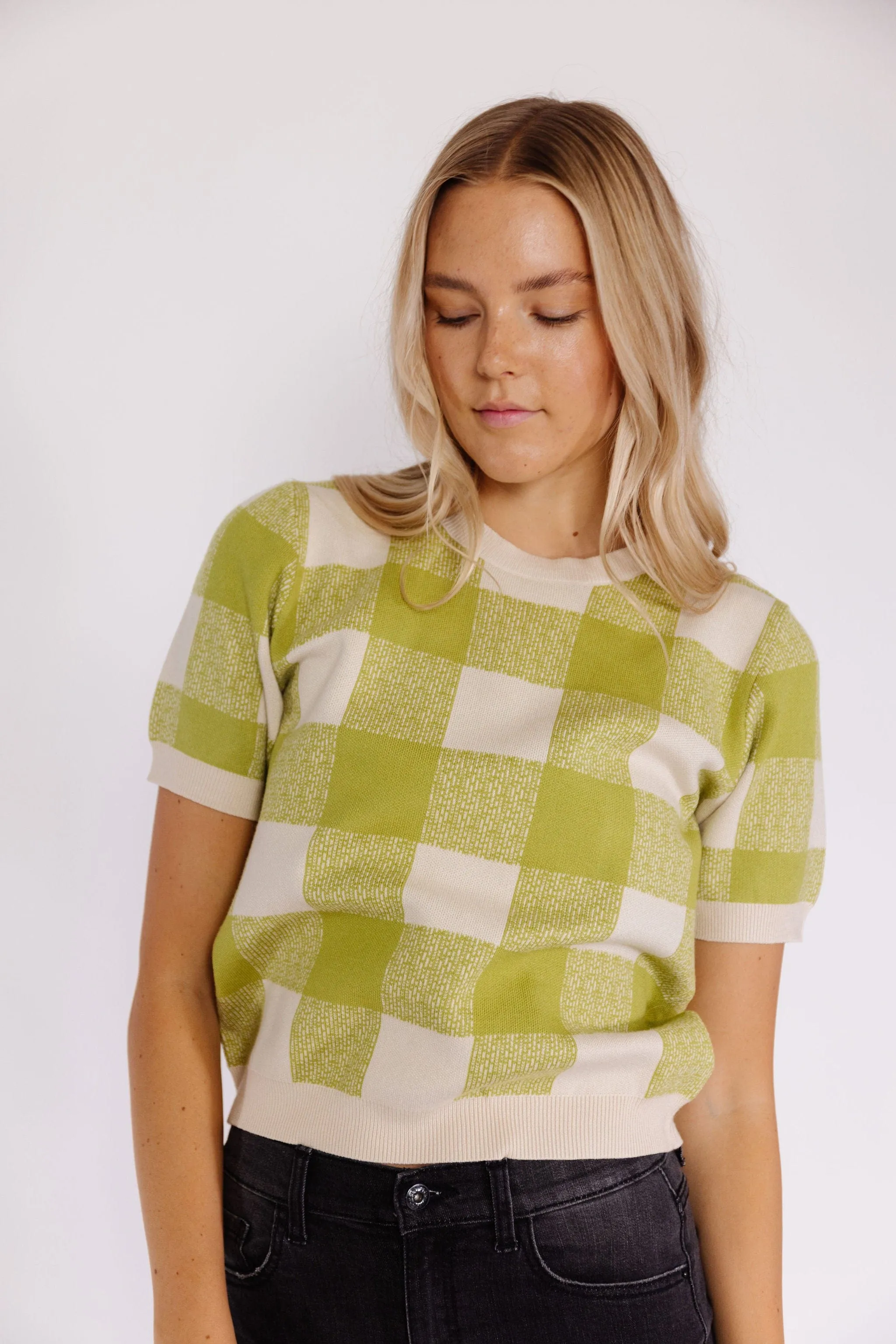 Charlbury Sweater Cream/Lime