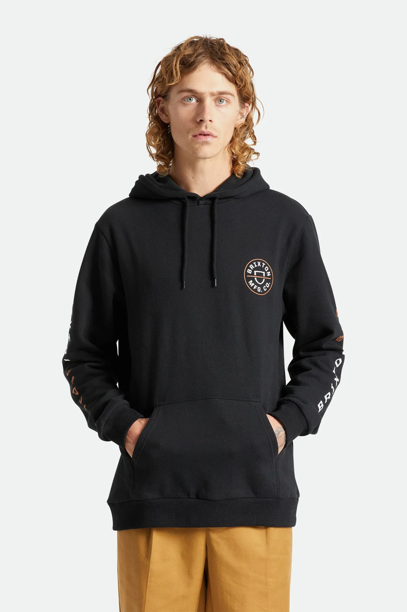 Crest Hood - Black/Caramel/White