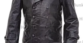 Czech Sniper leather coat - BLACK