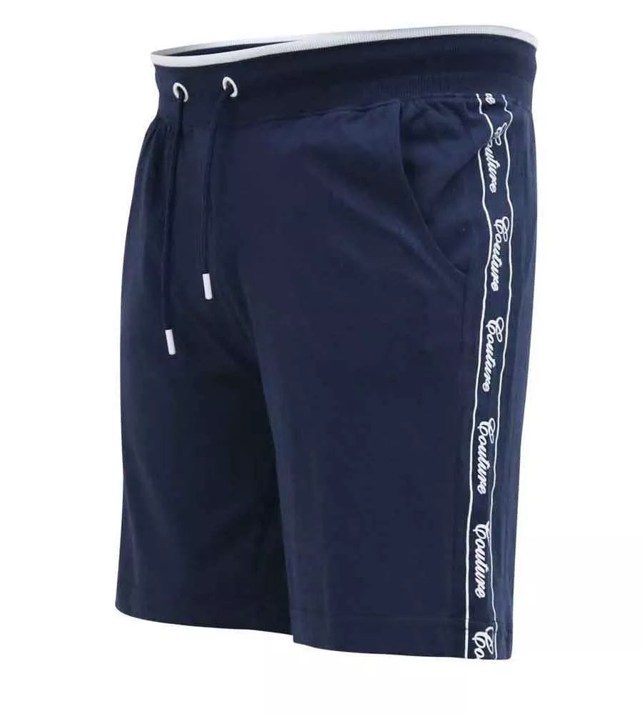 D555 Mens Couture Elasticated Waistband Shorts With Branded Side Panels (BRANTHAM)