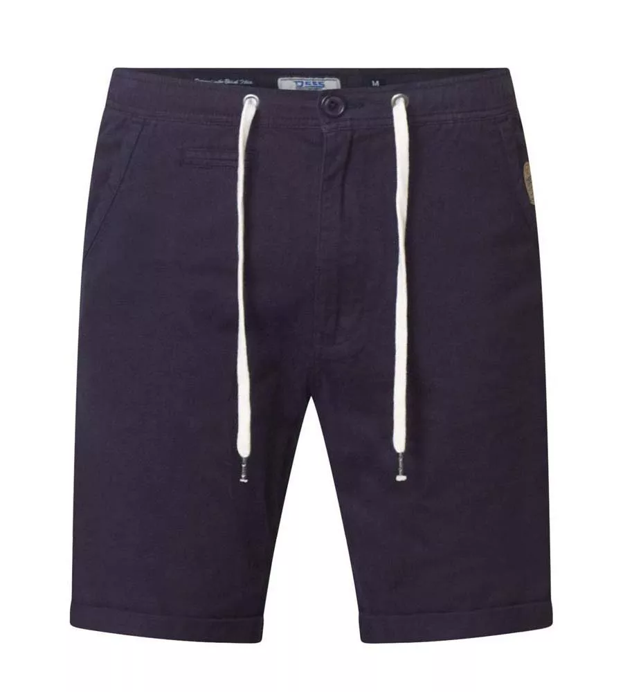 D555 Mens Navy Rugby Shorts With Elasticated Waistband & Drawcord (GARETH)