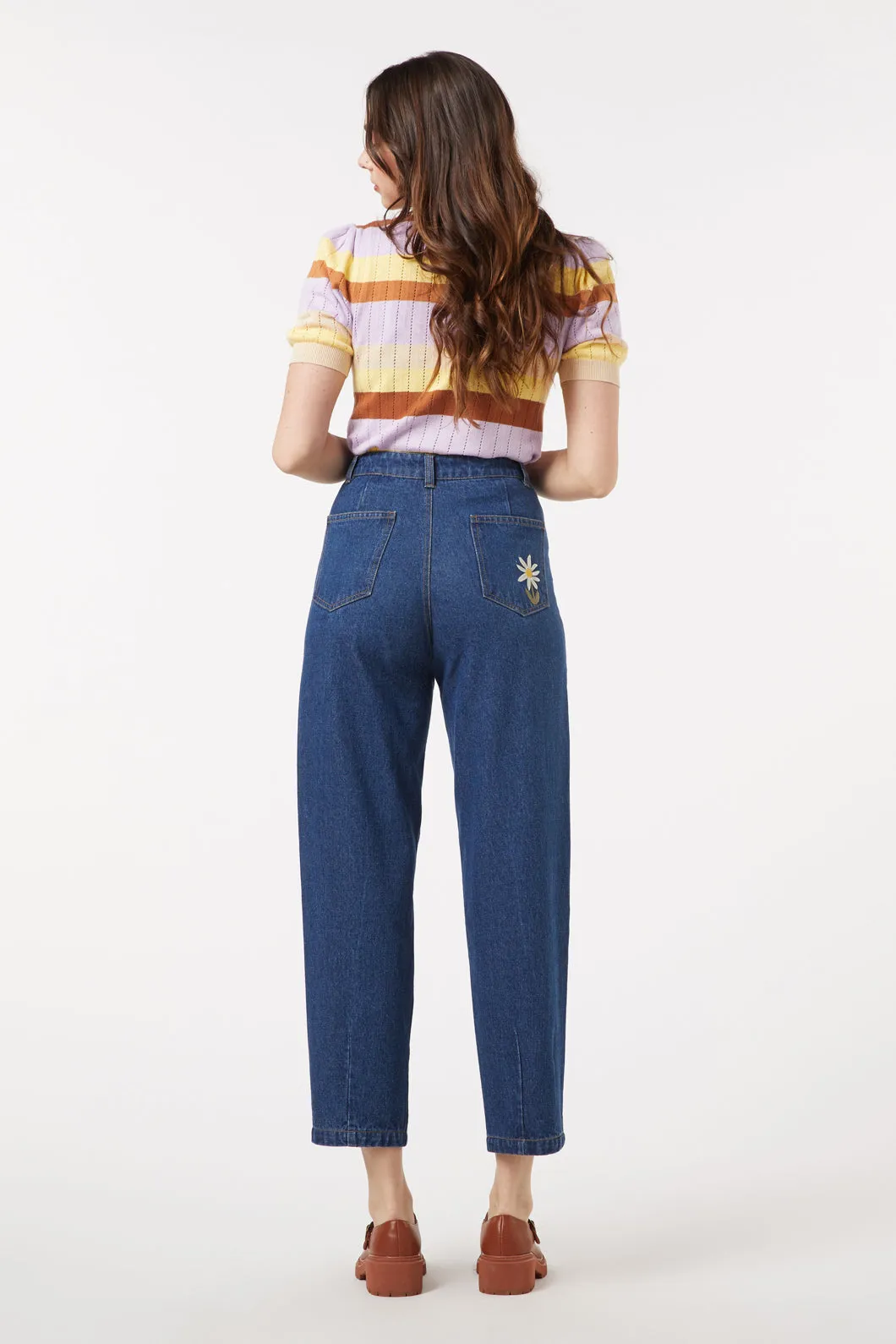 Daisy Embroidered Jean