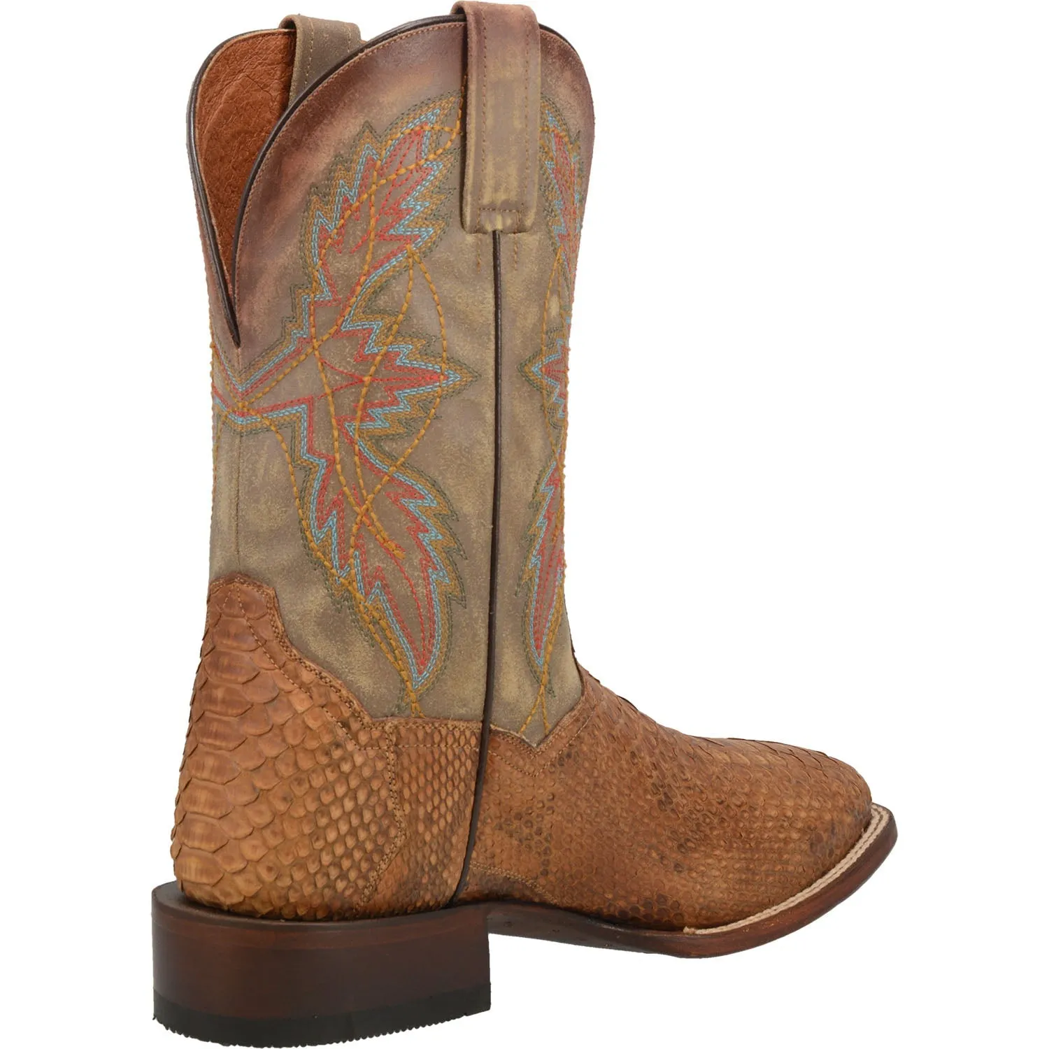 Dan Post Mens Tan Dry Gulch 11in Cowboy Boots Snake