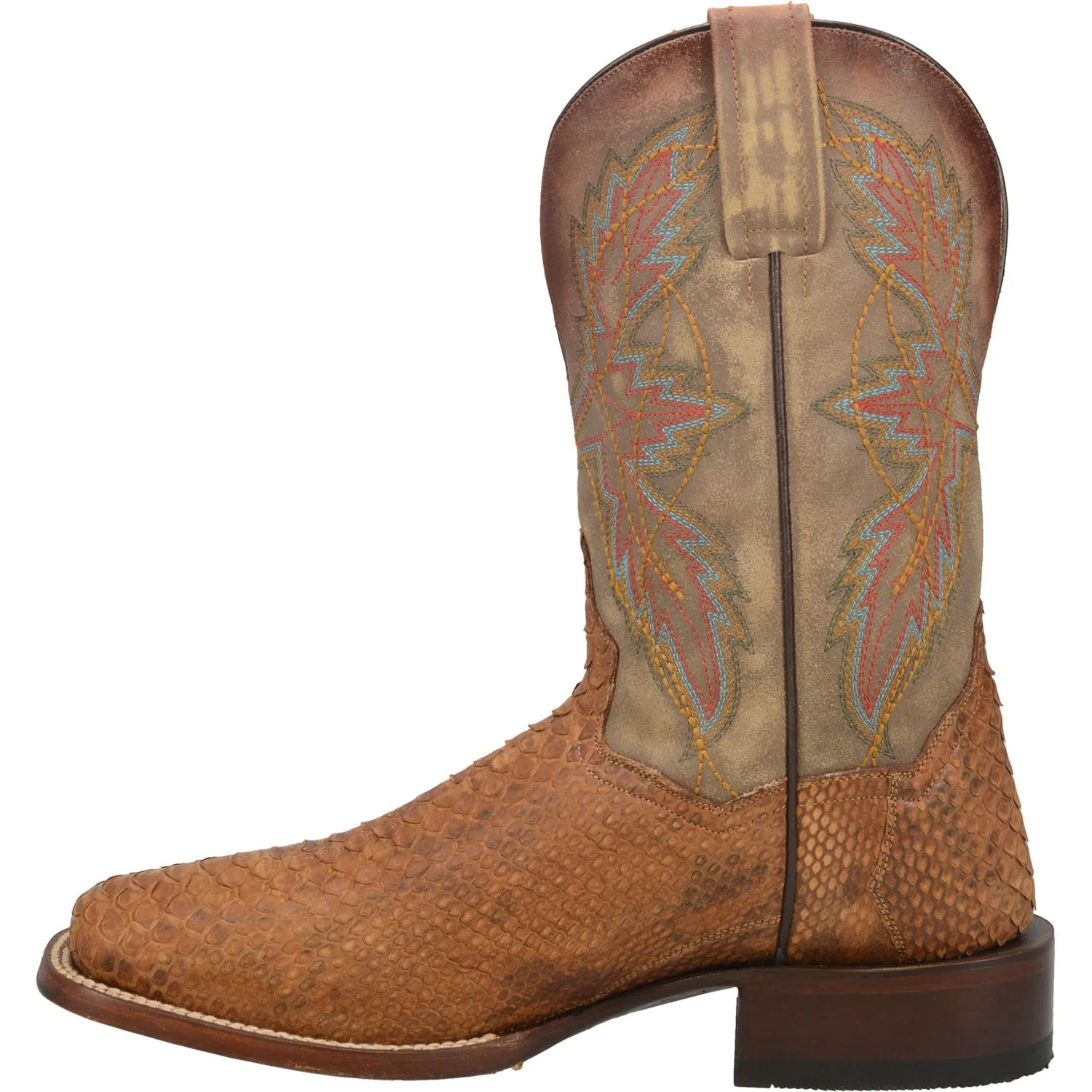 Dan Post Mens Tan Dry Gulch 11in Cowboy Boots Snake