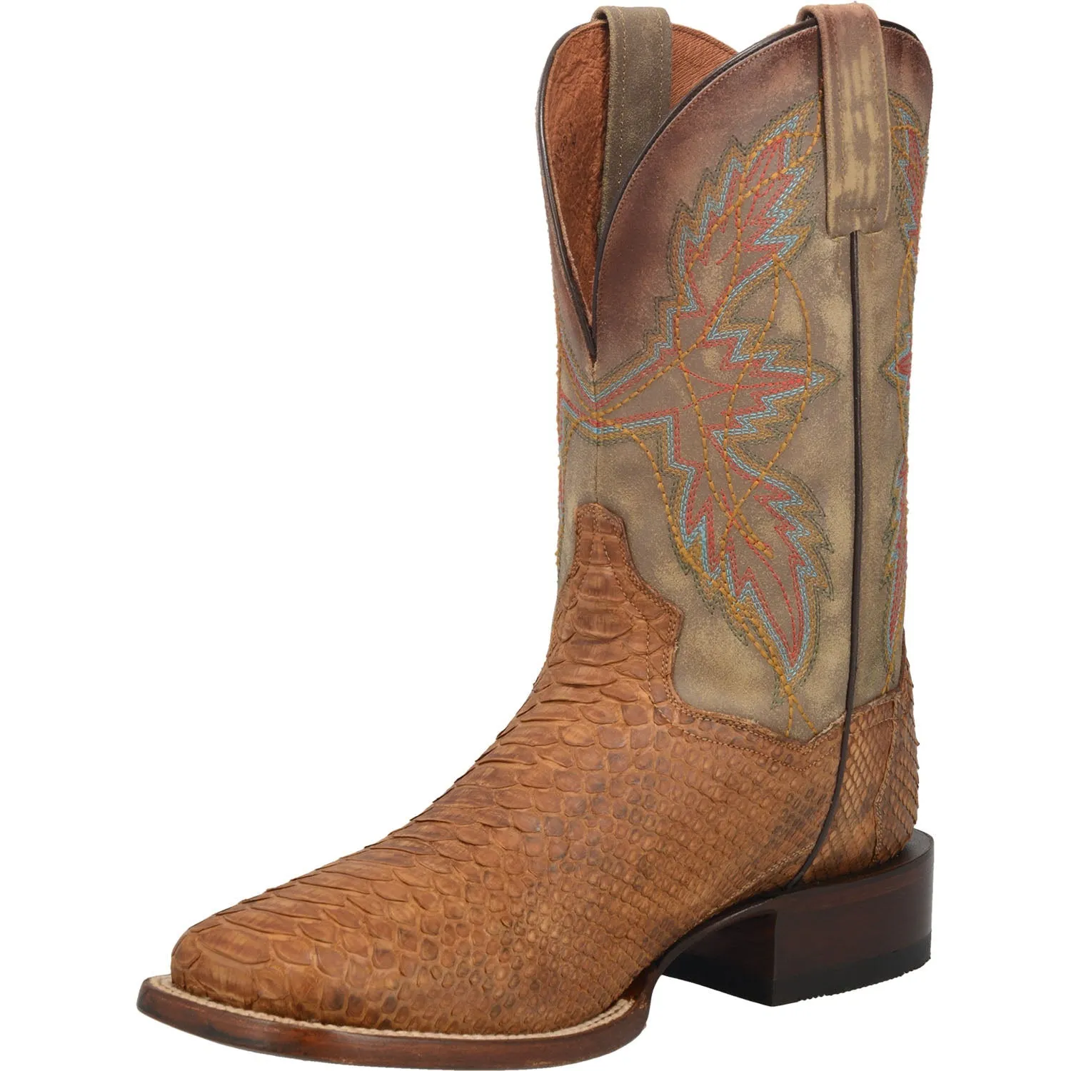 Dan Post Mens Tan Dry Gulch 11in Cowboy Boots Snake