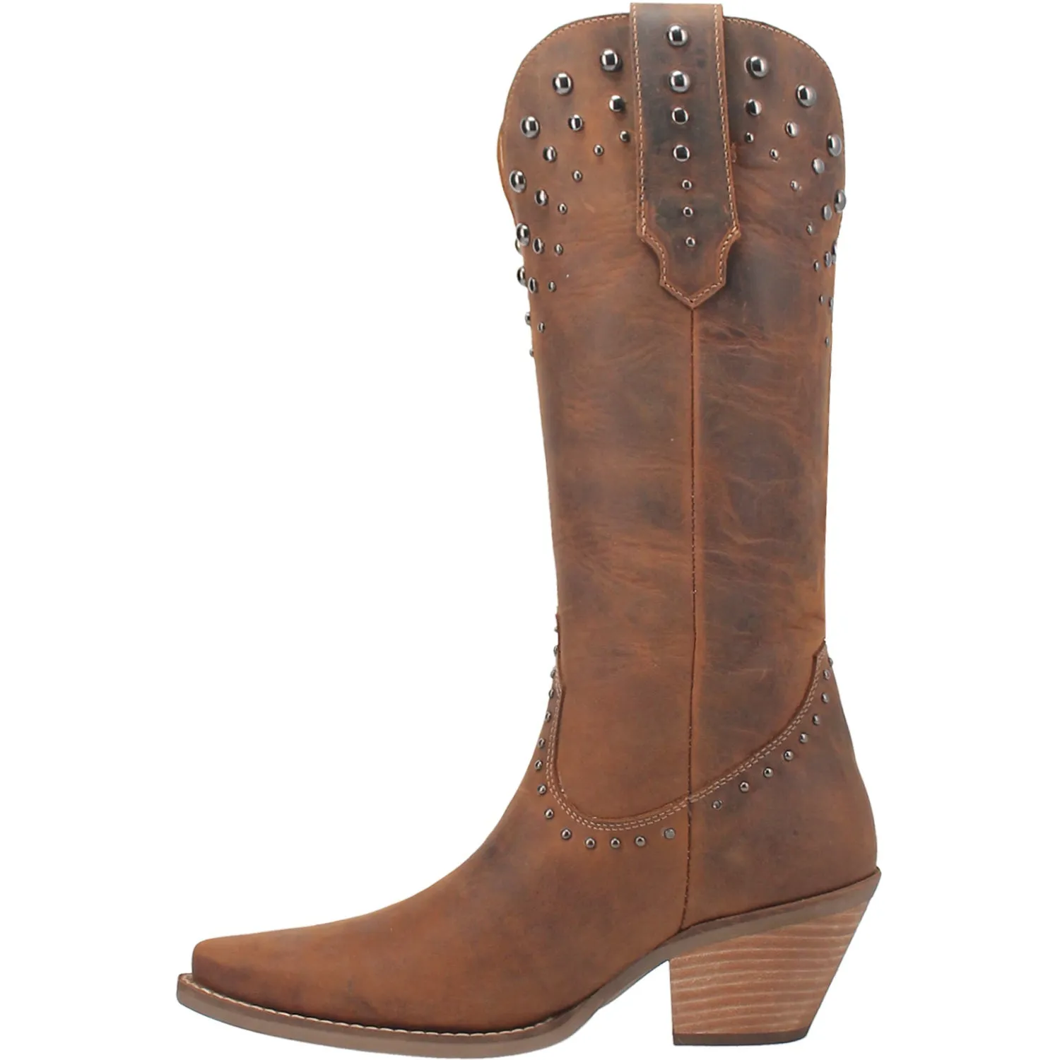 Dingo Womens Talkin Rodeo Brown Leather Fashion Boots