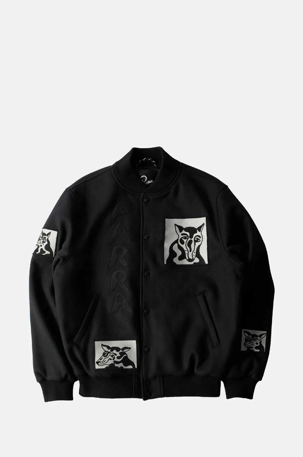 Dog Faced Varsity Jacket Black