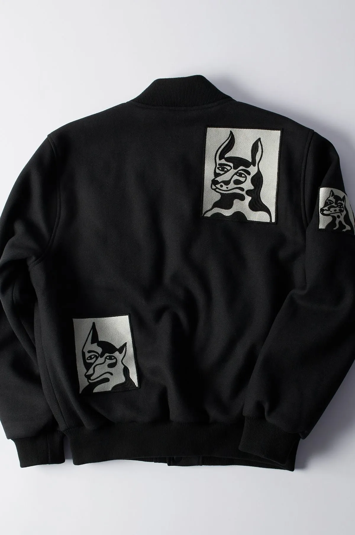 Dog Faced Varsity Jacket Black