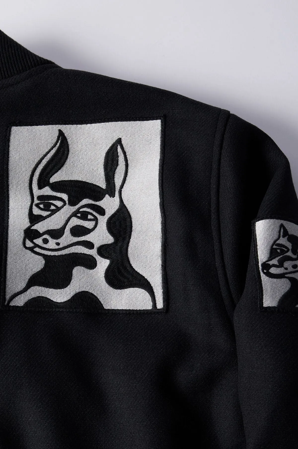 Dog Faced Varsity Jacket Black