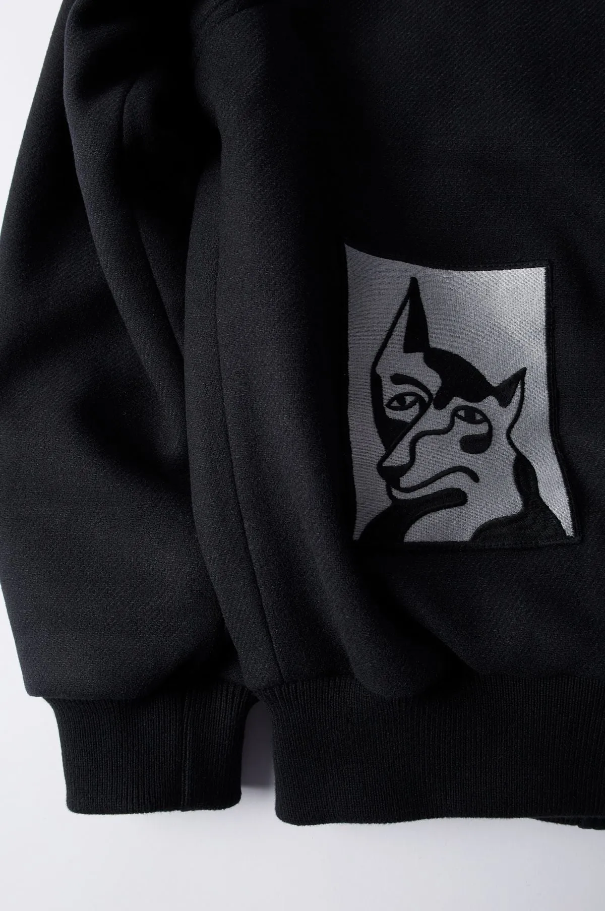 Dog Faced Varsity Jacket Black