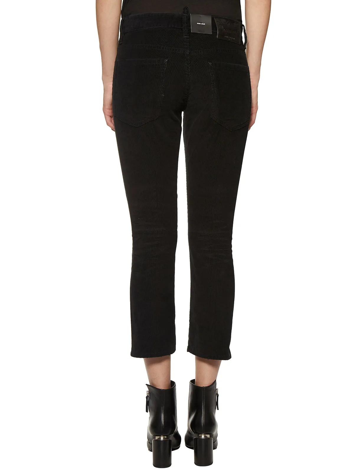 Dsquared2 Logo Patch Cropped Jeans