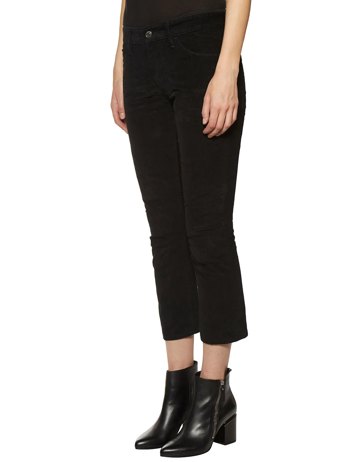 Dsquared2 Logo Patch Cropped Jeans