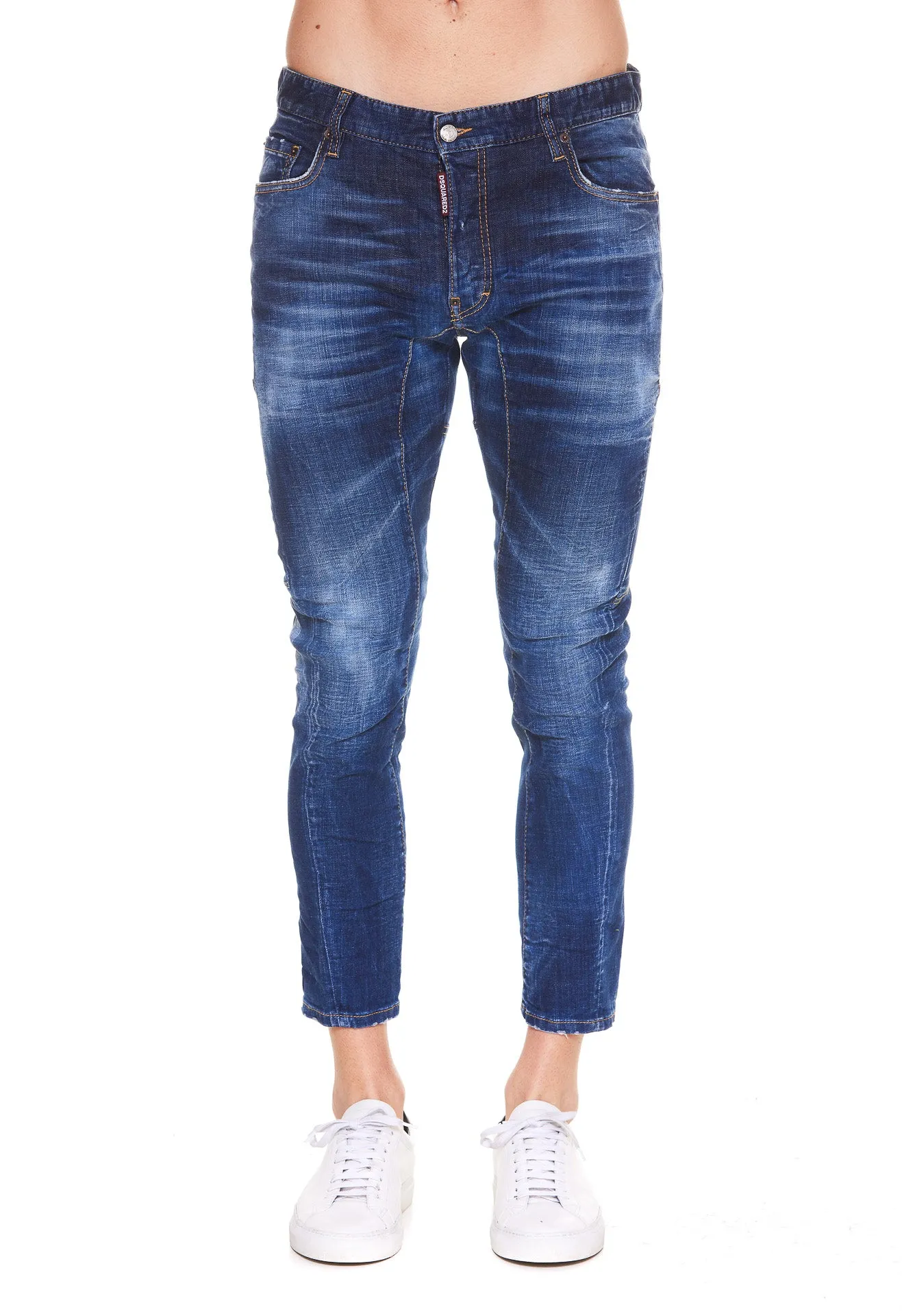 Dsquared2 Whiskering Effect Slim-Cut Jeans