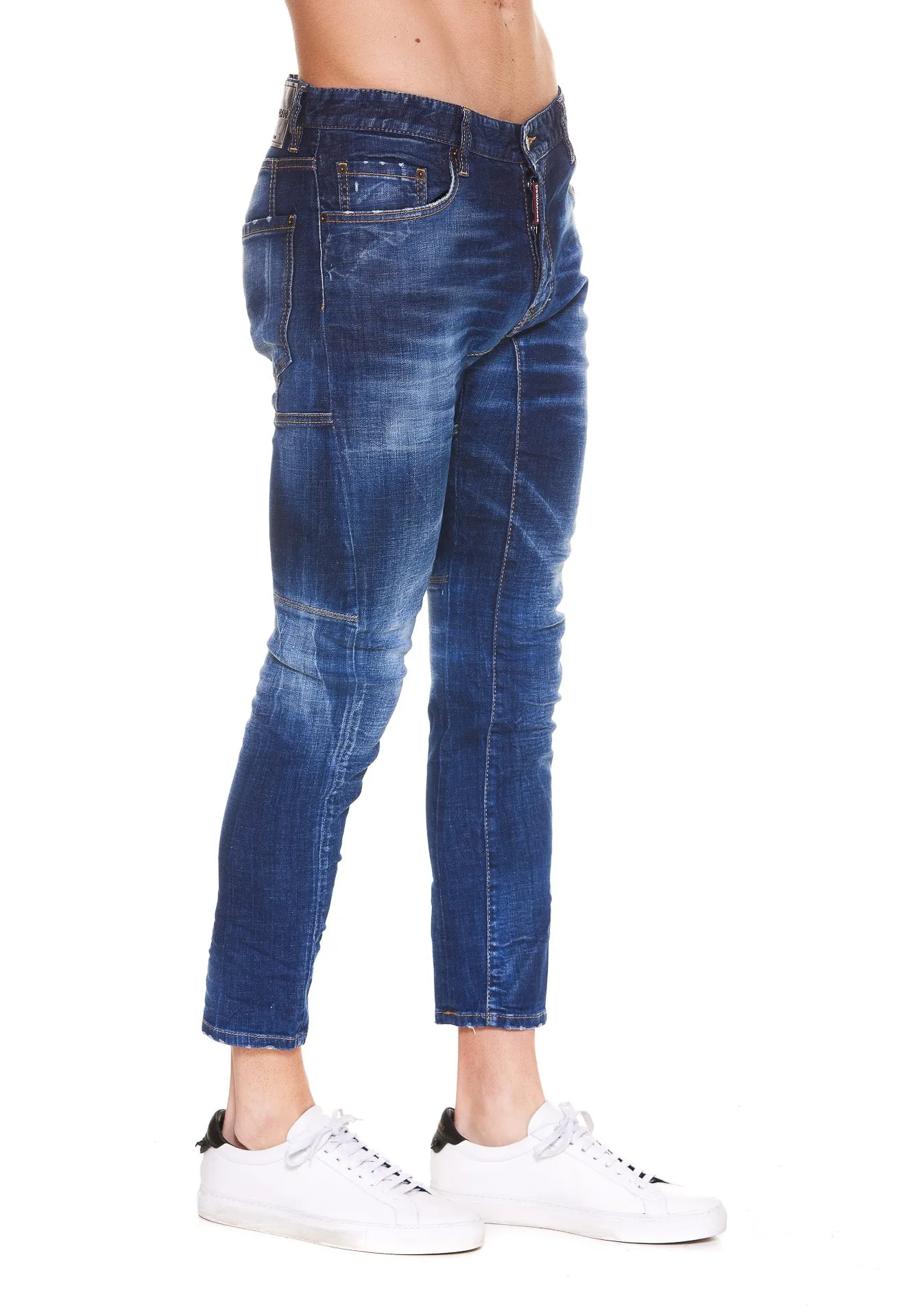 Dsquared2 Whiskering Effect Slim-Cut Jeans