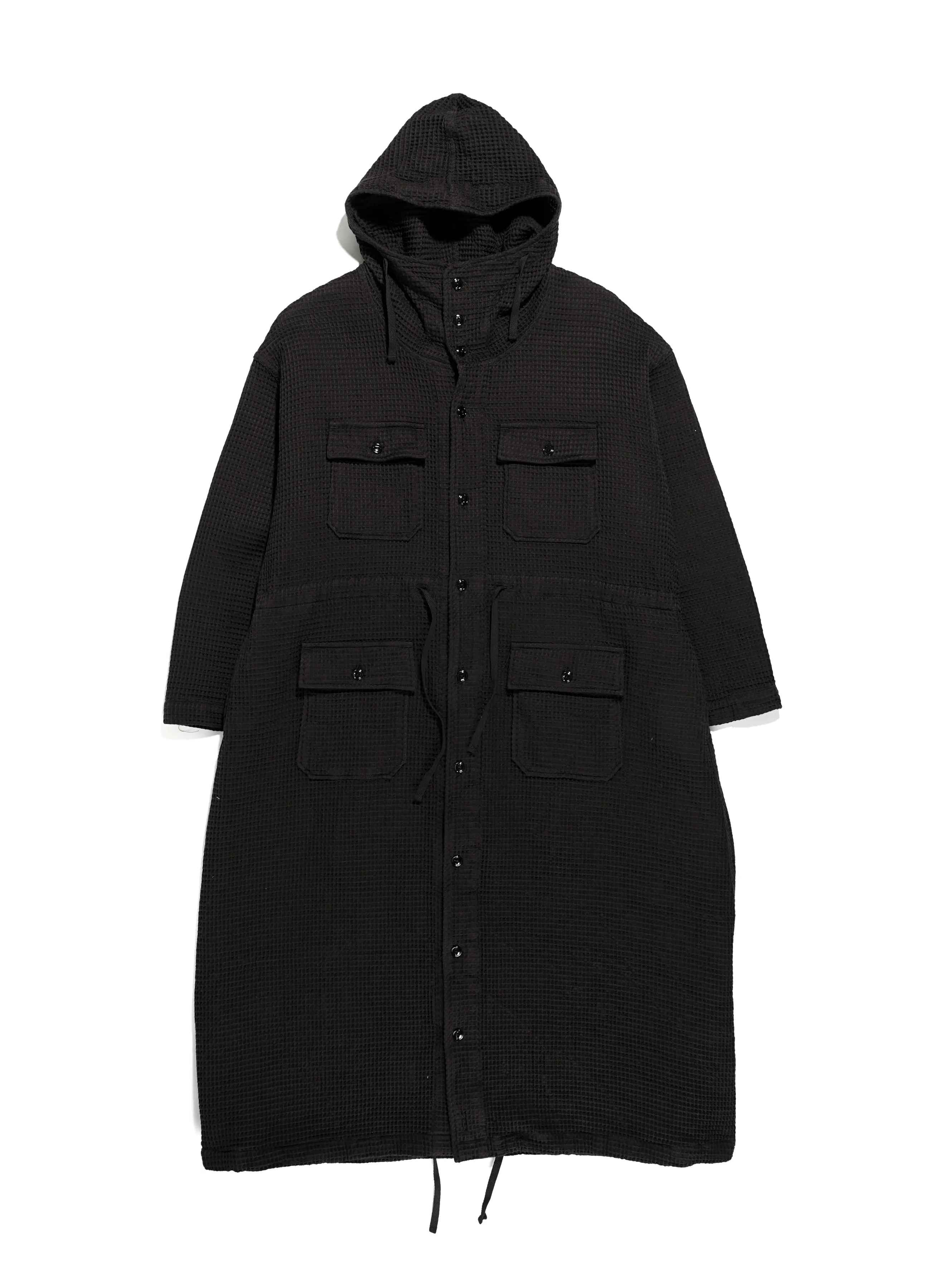 Engineered Garments Cagoule Dress - Black Cotton Waffle