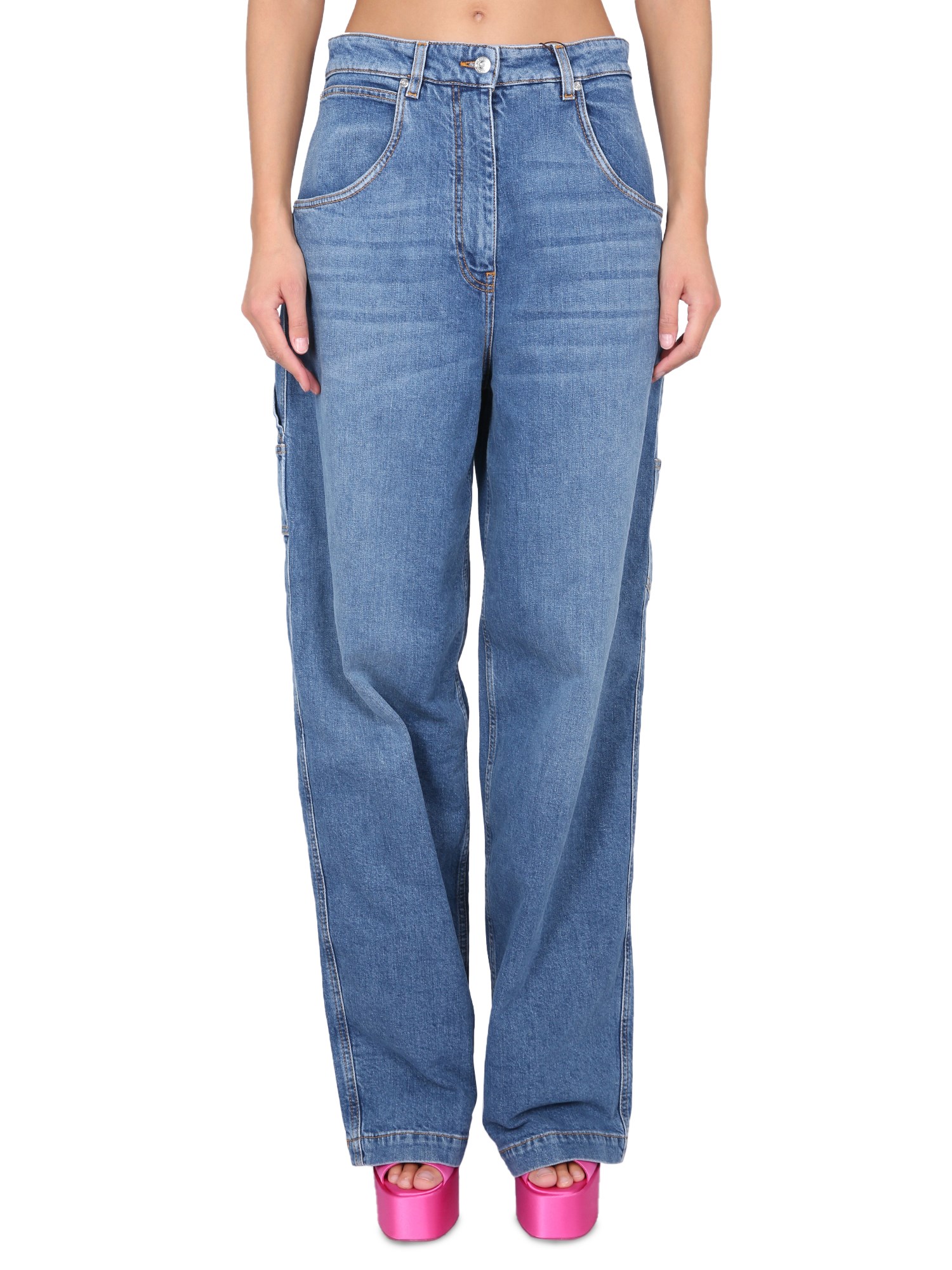 ETRO    COTTON DENIM CARGO JEANS