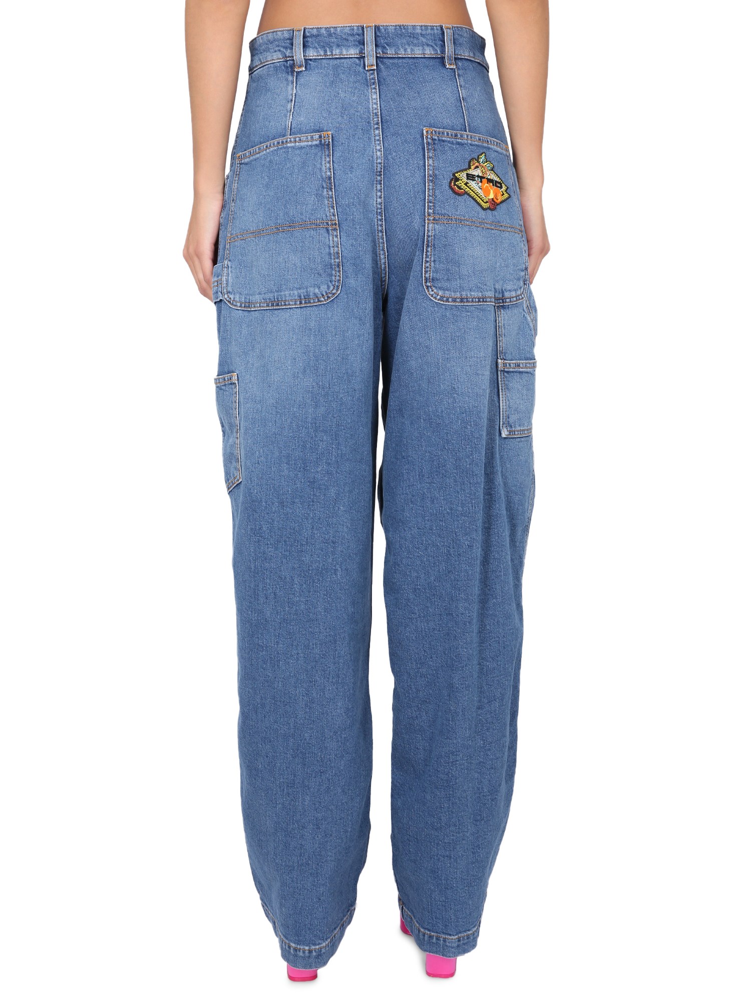 ETRO    COTTON DENIM CARGO JEANS