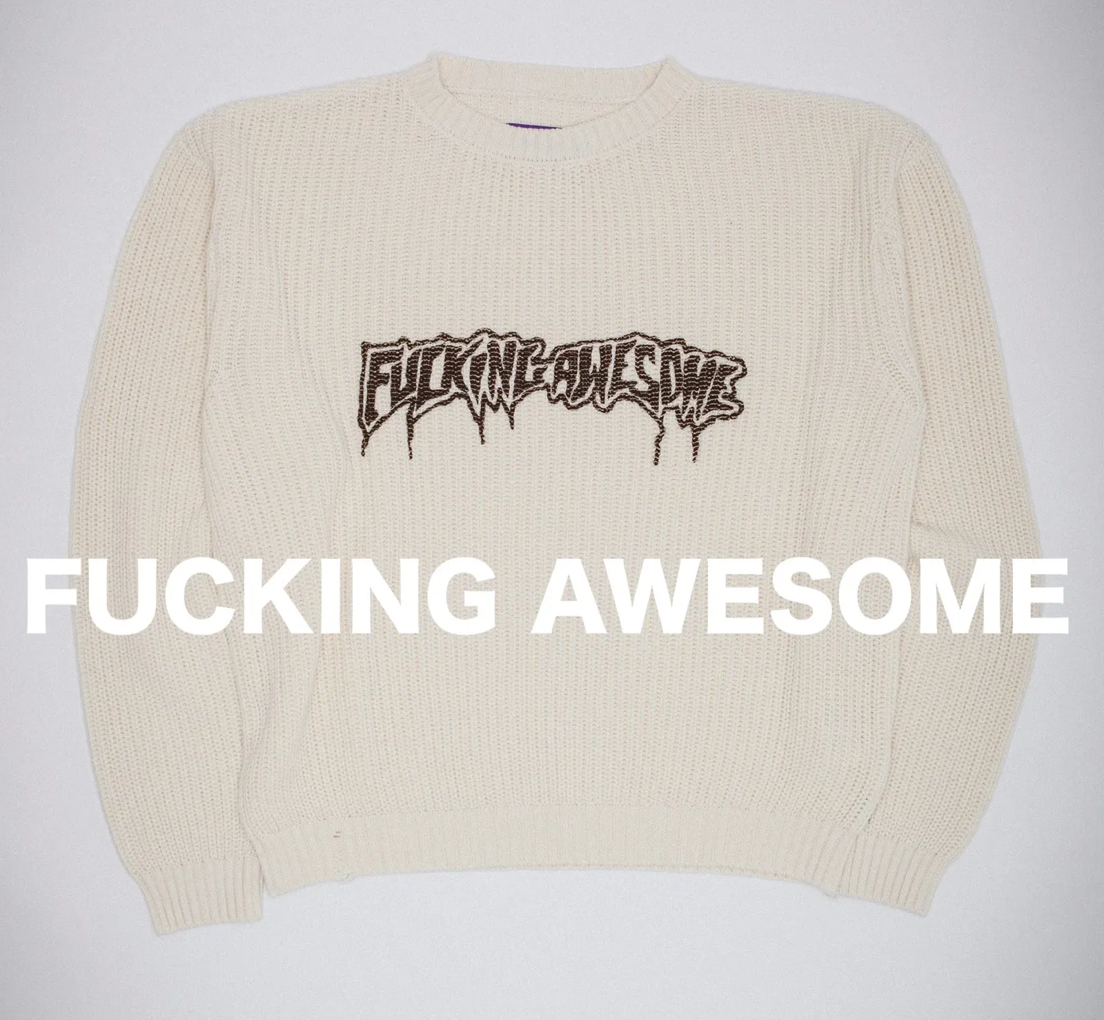 Fucking Awesome  |Street Style Long Sleeves Logo Skater Style Sweaters