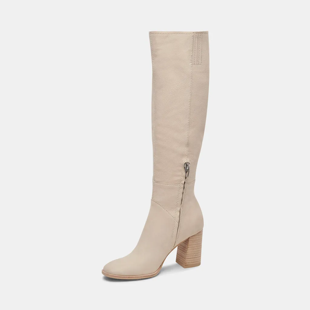 FYNN Wide Calf Boots Sand Nubuck | Sand Nubuck Knee-High Boots– Dolce Vita 6943099158594